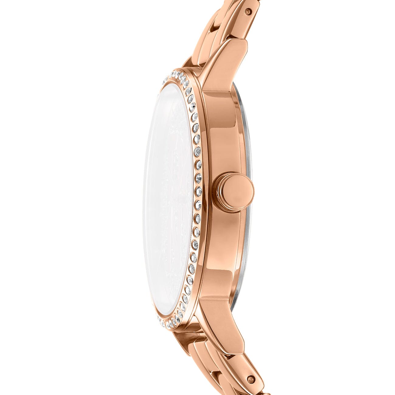 DK1L035M0065 DKNY Logo Silver Dial Stainless Steel Rose Gold Women's Watch 36mm Watches DKNY 