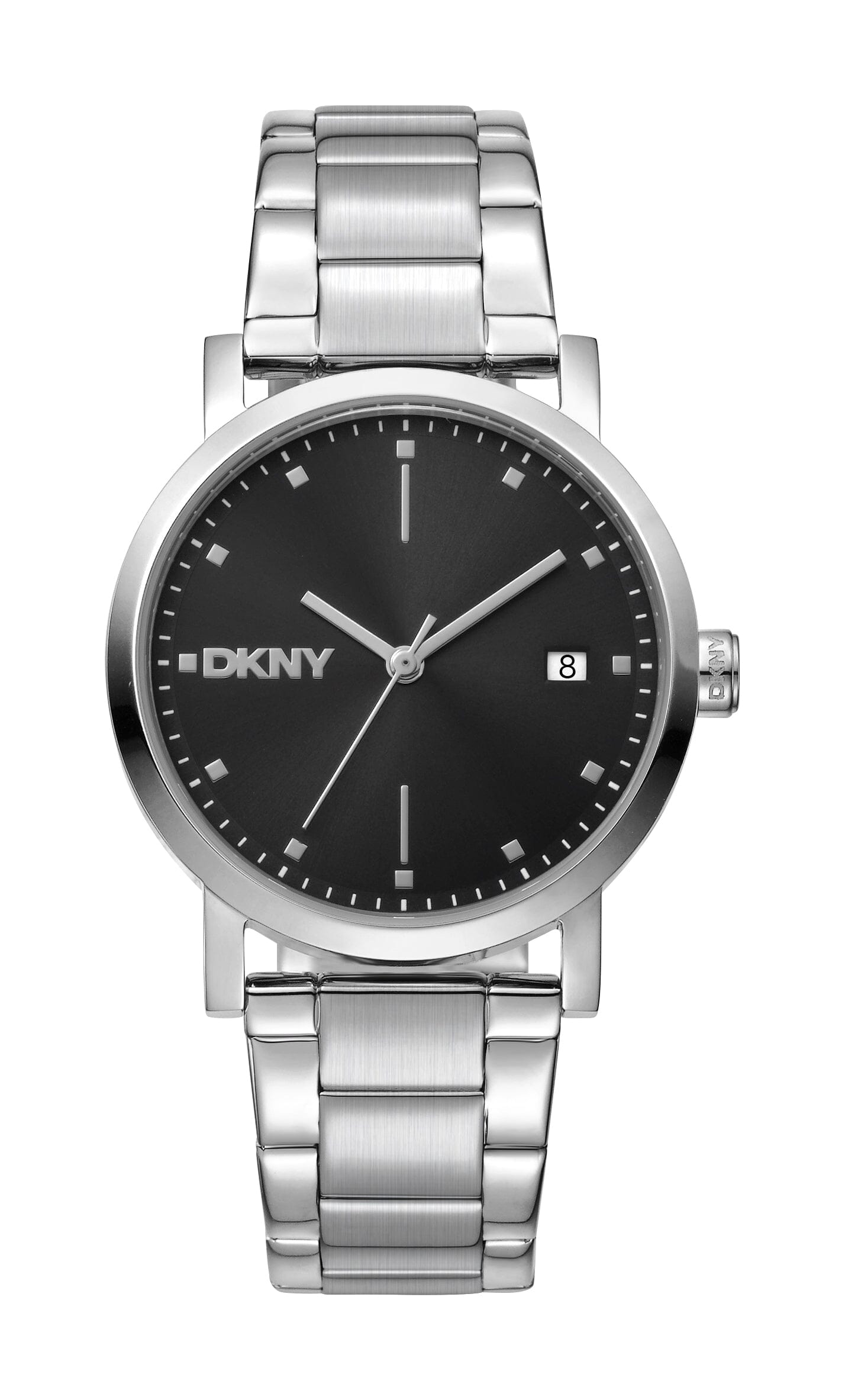 DK1L036M0055 DKNY Soho Midi Black Dial Stainless Steel Women's Watch 34mm Watches DKNY 