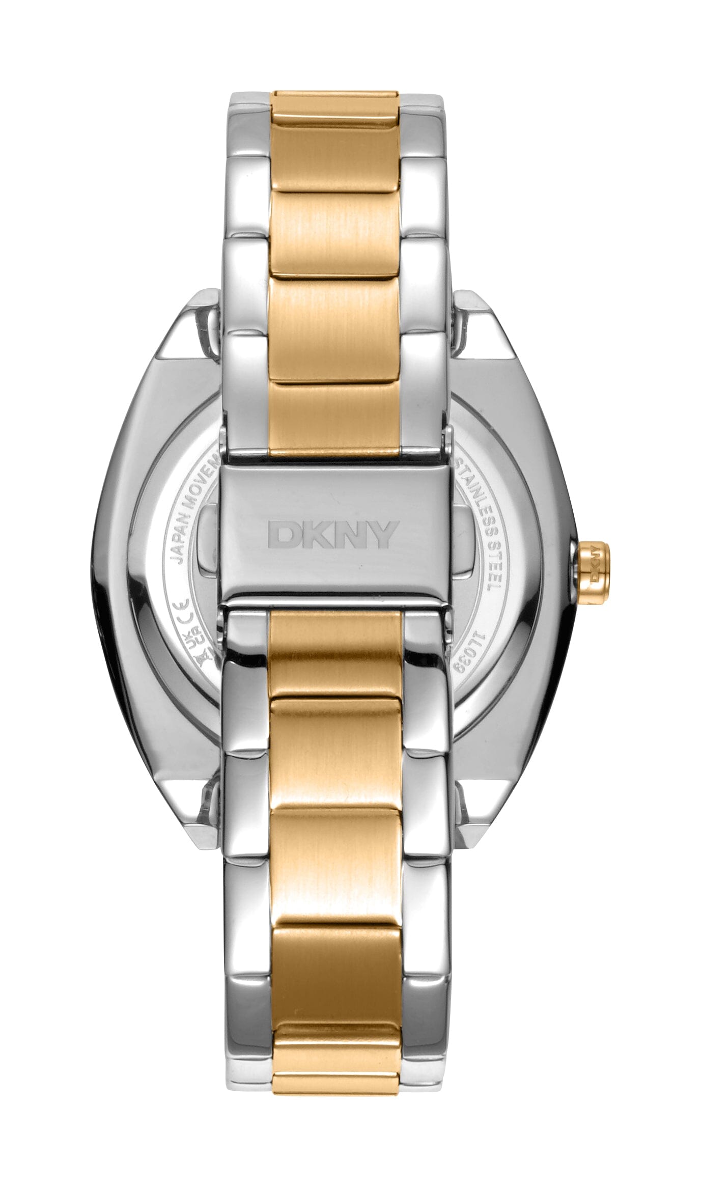 DK1L039M0045 DKNY Logo Silver Dial Two Tone Silver & Gold Women's Watch 38mm Watches DKNY 