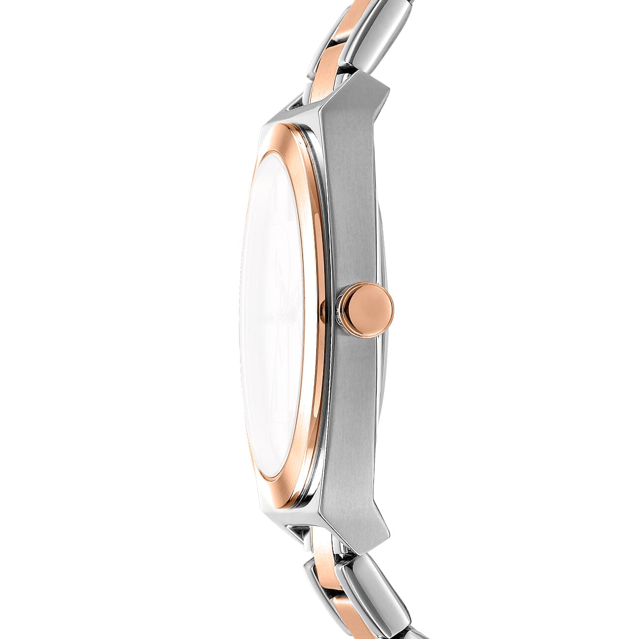DK1L039M0065 DKNY Logo Silver Dial Two Tone Silver & Rose Gold Women's Watch 38mm Watches DKNY 