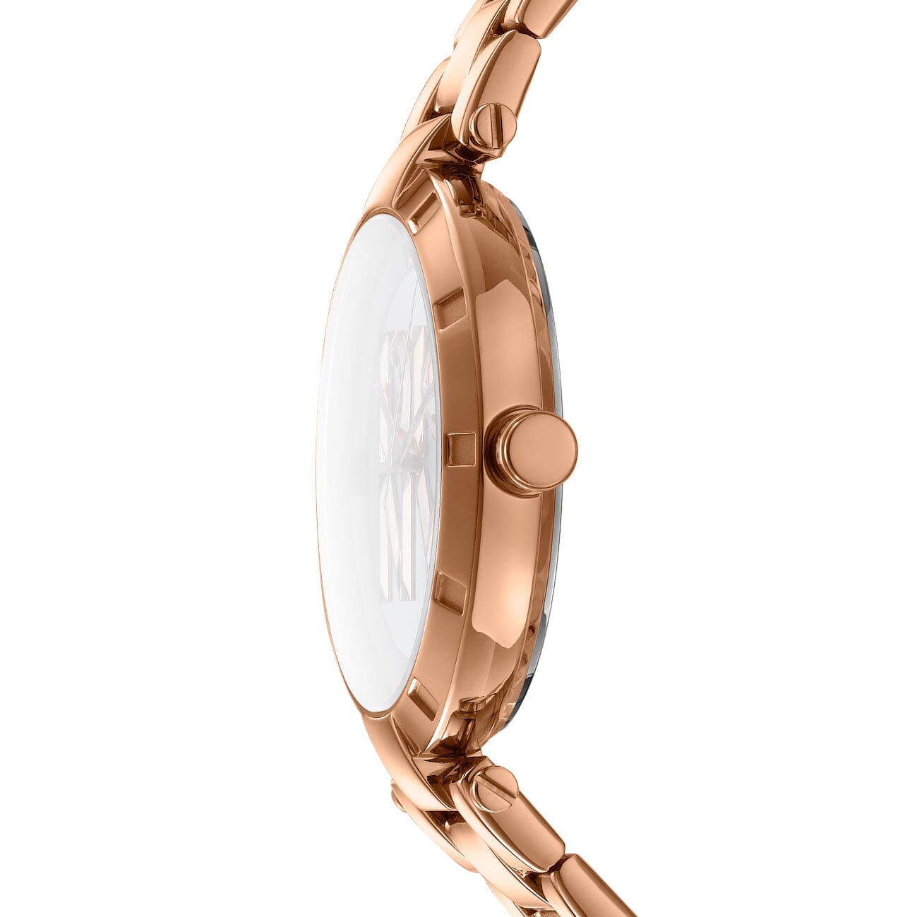 DK1L041M0075 DKNY Logo Silver White Dial Stainless Steel Rose Gold Women's Watch 38mm Watches DKNY 