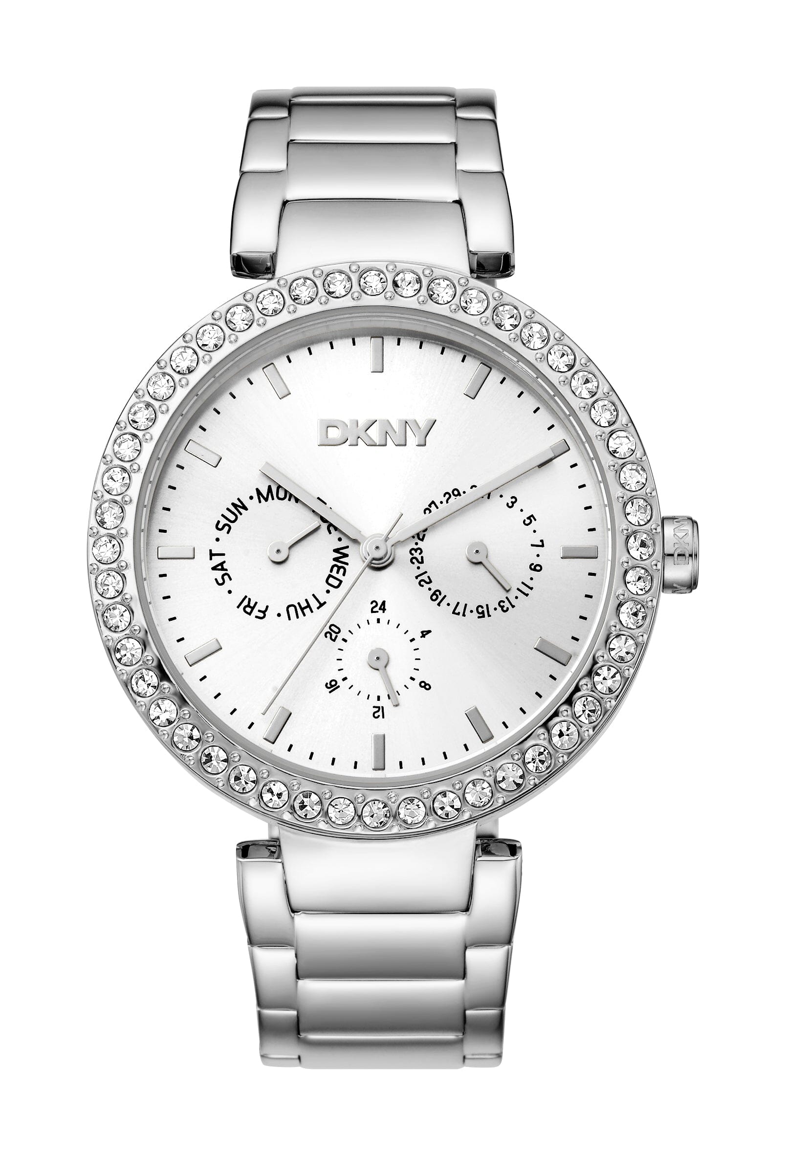 DK1L044M0035 DKNY Evening Multi-Function Silver Stainless Steel Women's Watch 40mm Watches DKNY 