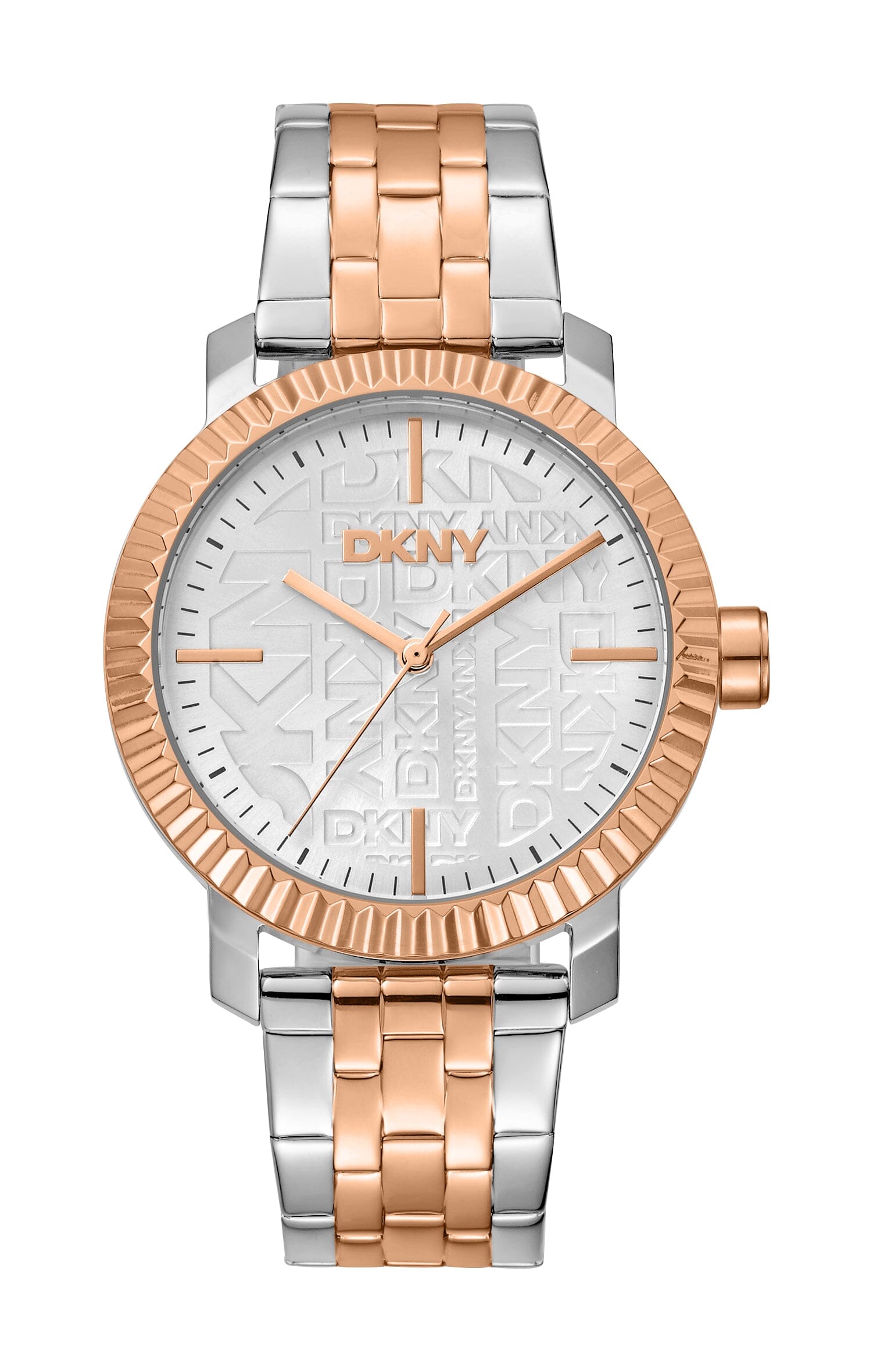 DK1L053M0065 DKNY Everyday Silver Dial Two Tone Silver & Rose Gold Women's Watch 36mm Watches DKNY 