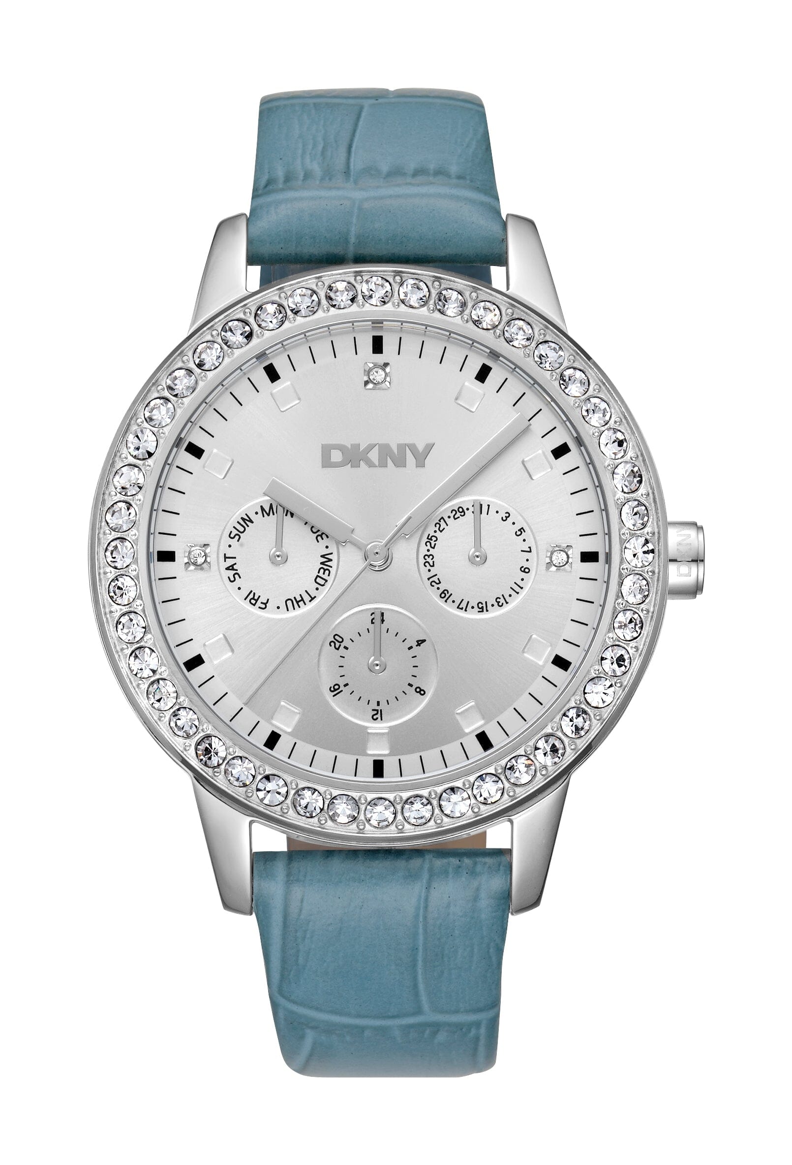 DK1L055L0015 DKNY Evening Multi-Function Silver Dial Women's Watch 40mm Watches DKNY 