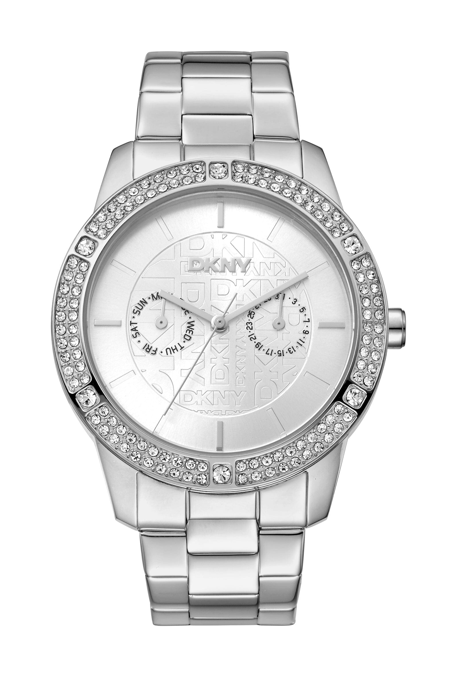 DK1L056M0035 DKNY Evening Multi-Function Silver Dial Stainless Steel Women's Watch 40mm Watches DKNY 