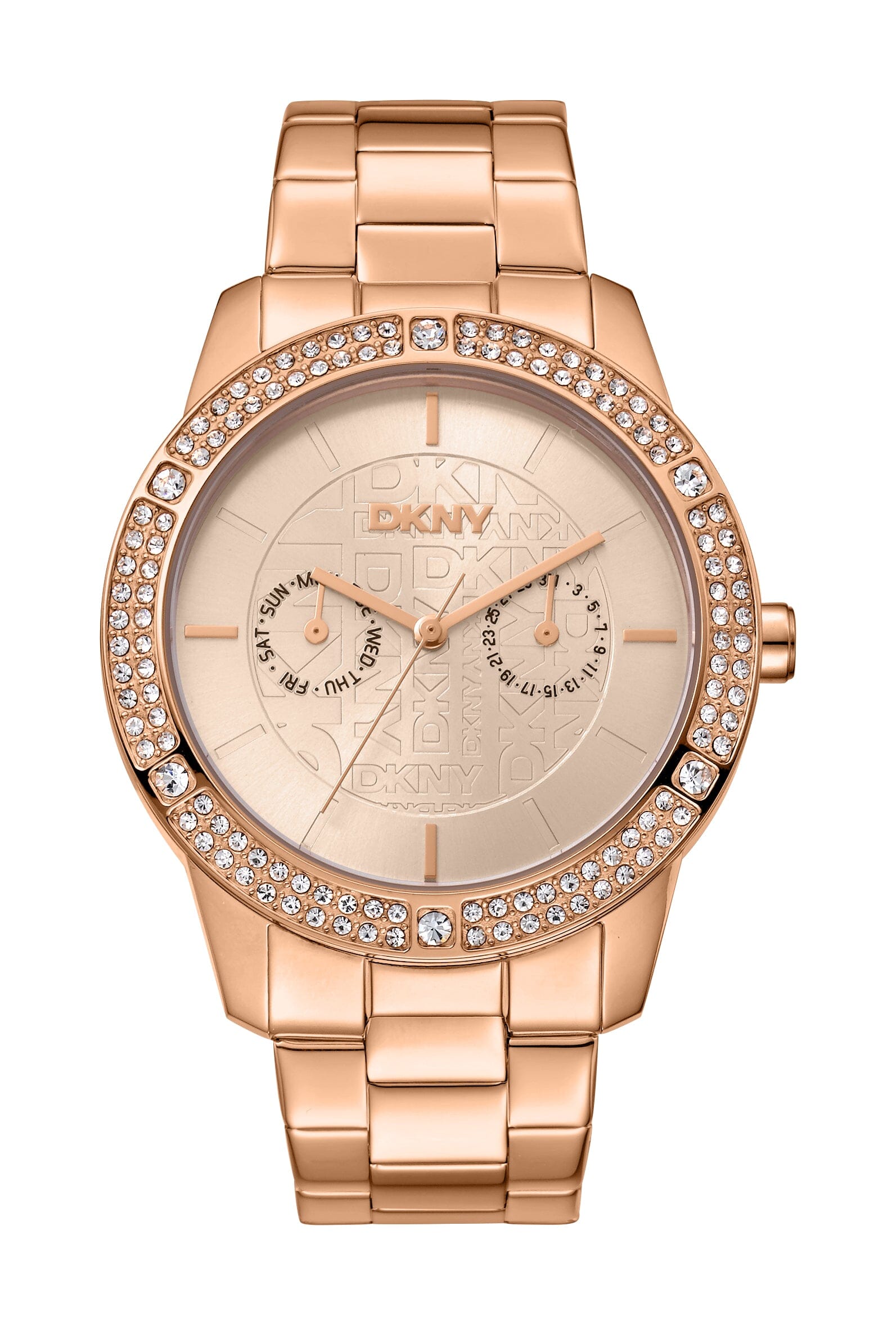 DK1L056M0055 DKNY Evening Multi-Function Rose Gold Dial Women's Watch 40mm Watches DKNY 