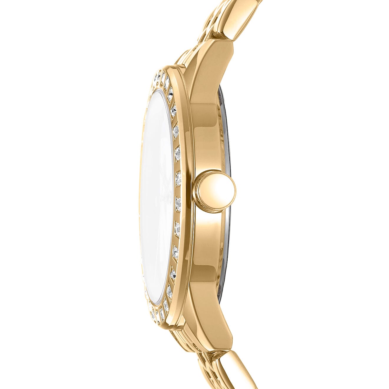 DK1L059M0055 DKNY Logo Silver Dial Stainless Steel Gold Women's Watch 38mm Watches DKNY 