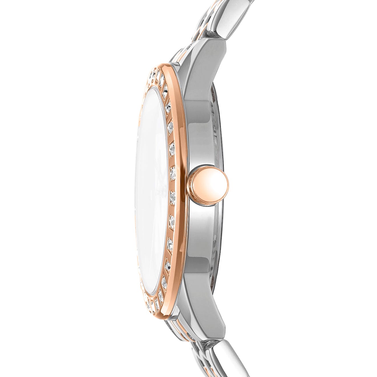 DK1L059M0085 DKNY Logo Dark Blue Dial Two Tone Silver & Rose Gold Women's Watch 38mm Watches DKNY 