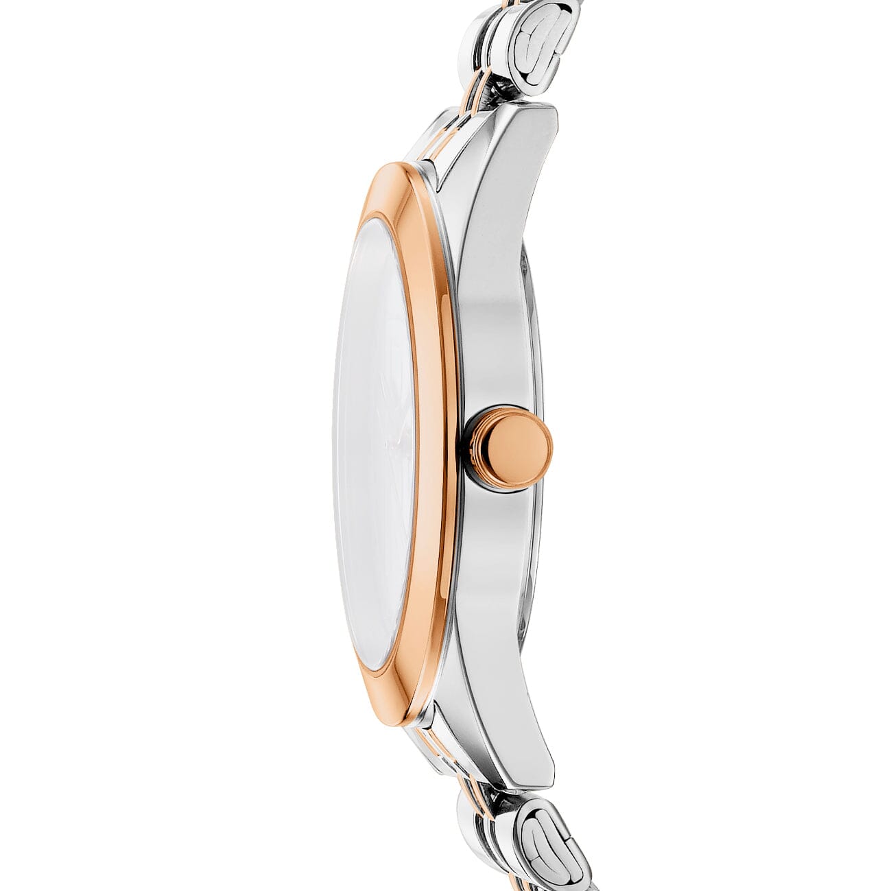 DK1L060M0075 DKNY Logo Silver Dial Two Tone Silver & Rose Gold Women's Watch 32mm Watches DKNY 