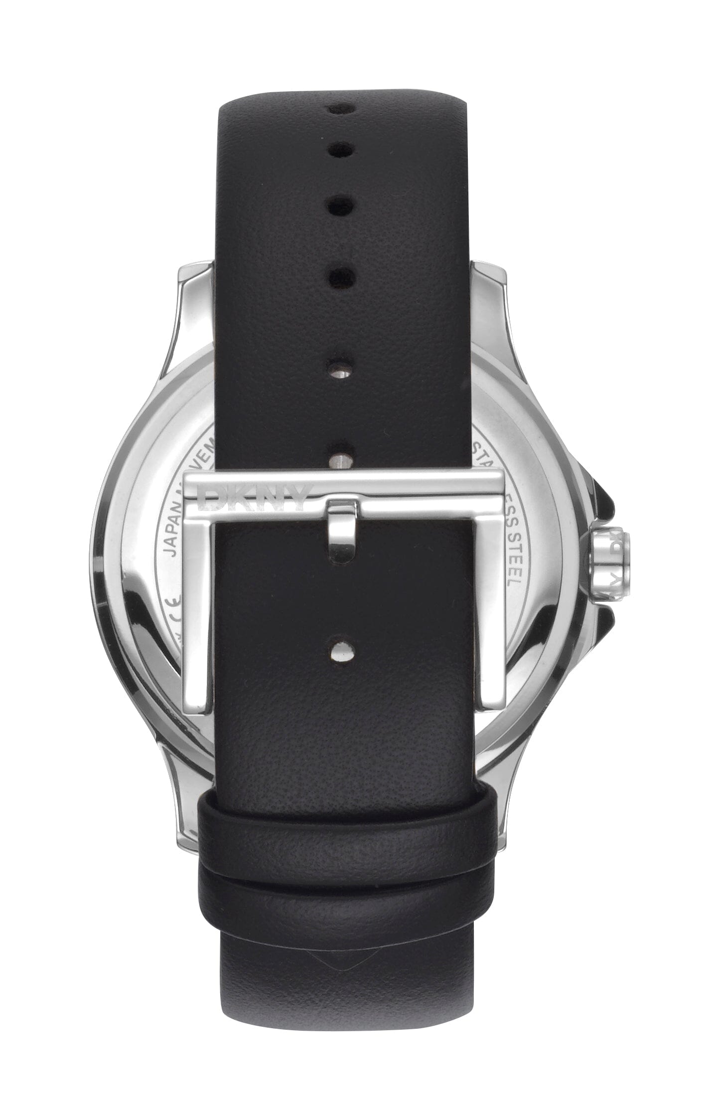 DK1L064L0015 DKNY Evening Multi-Function Black Leather Strap Women's Watch 40mm Watches DKNY 