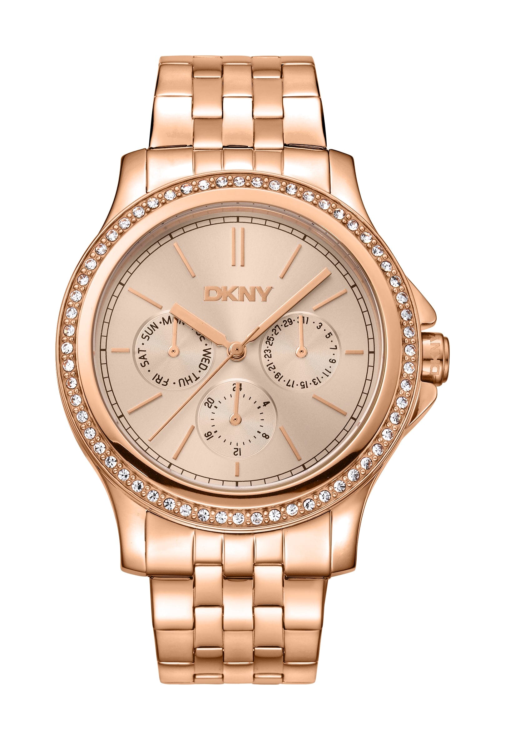 DK1L064M0075 DKNY Evening Multi-Function Rose Gold Dial Women's Watch 40mm Watches DKNY 