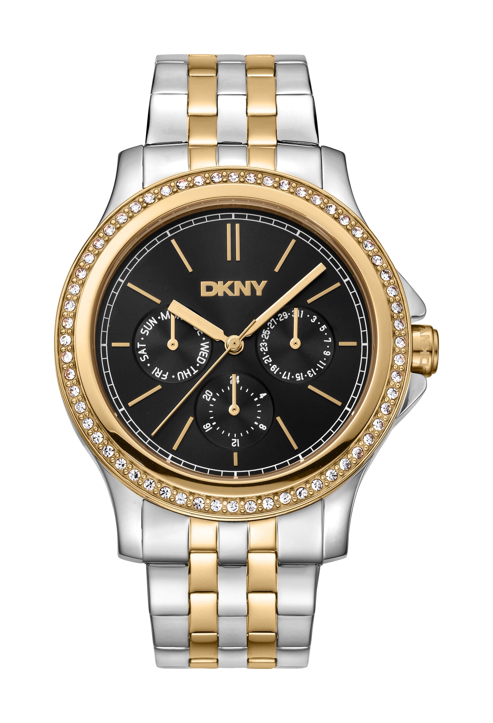 DK1L064M0085 DKNY Evening Multi-Function Two Tone Silver & Gold Women's Watch 40mm Watches DKNY 