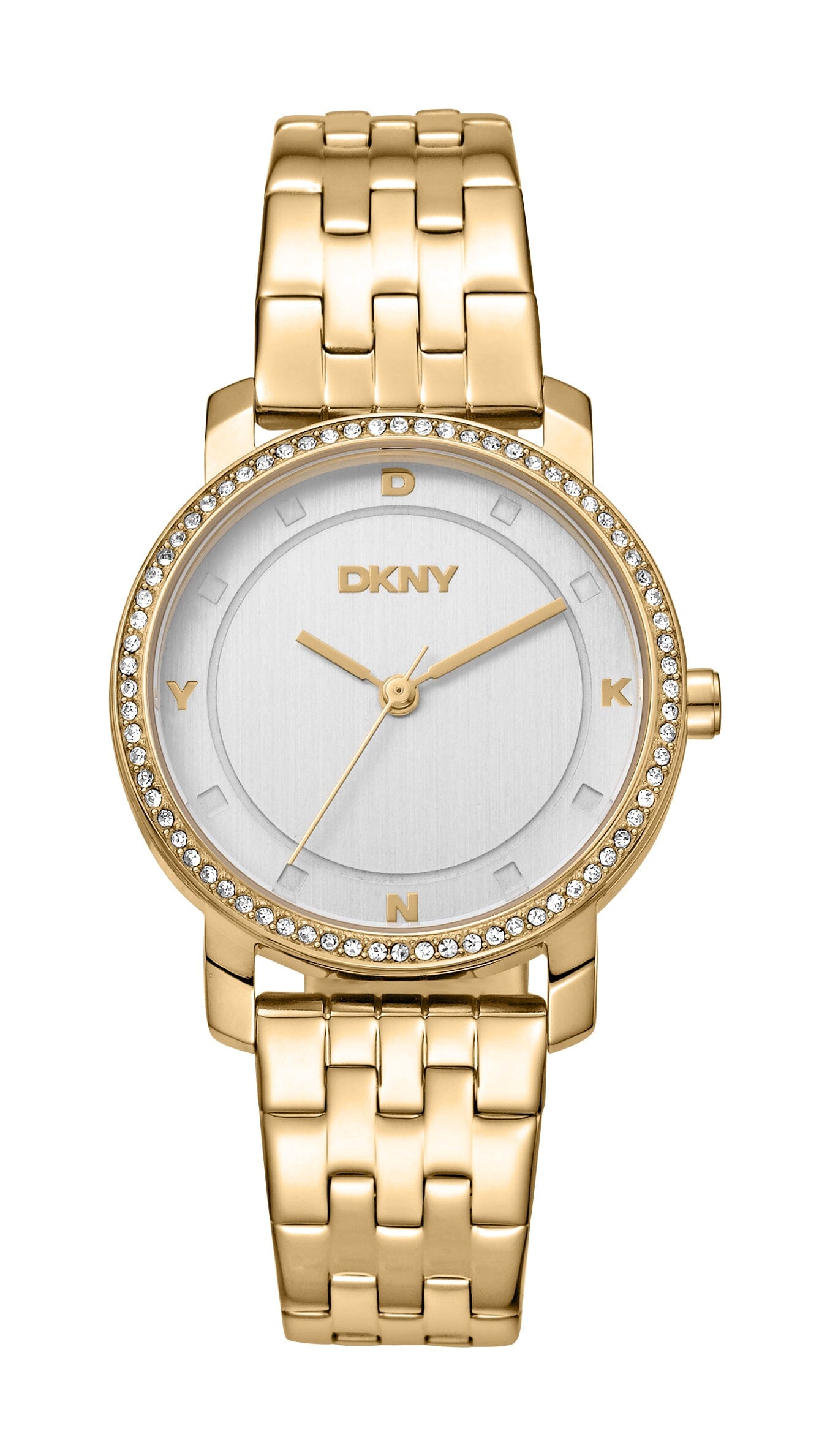 DK1L065M0045 DKNY Evening Silver Dial Stainless Steel Gold Women's Watch 32mm Watches DKNY 
