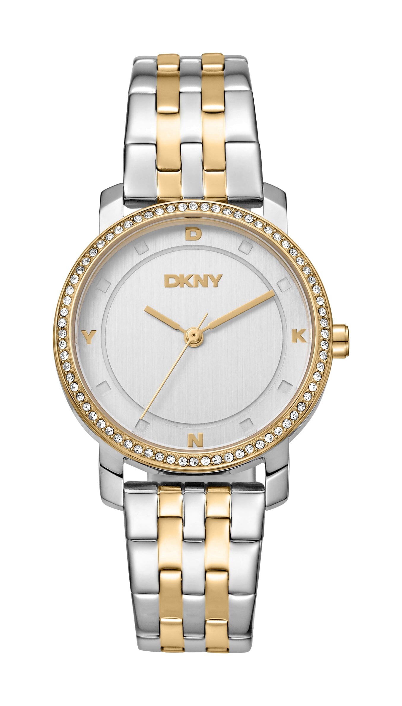 DK1L065M0065 DKNY Evening Silver Dial Two Tone Silver & Gold Women's Watch 32mm Watches DKNY 