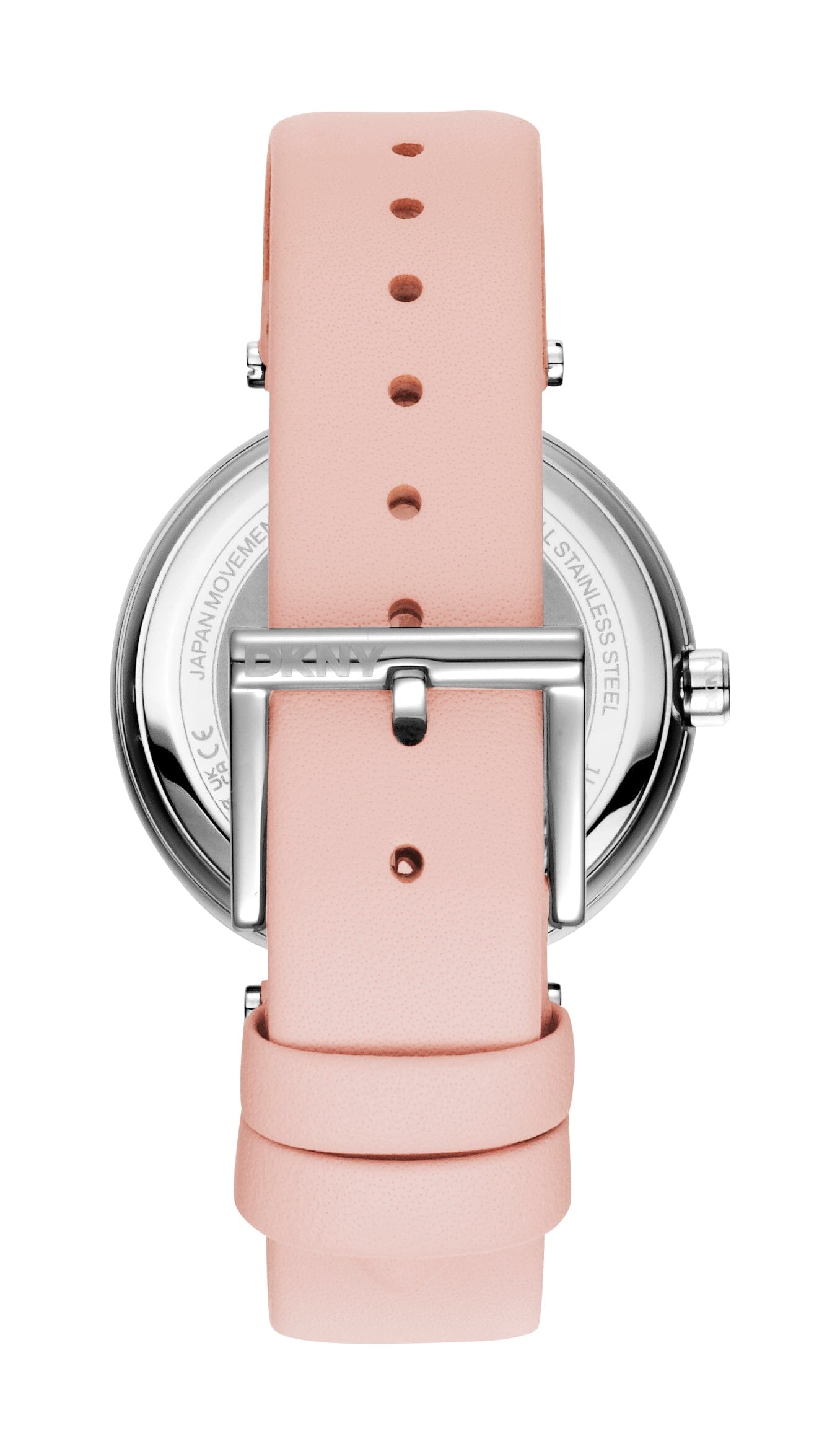 DK1L066L0015 DKNY Active Multi-Function Silver Dial Pink Leather Strap Women's Watch 38mm Watches DKNY 