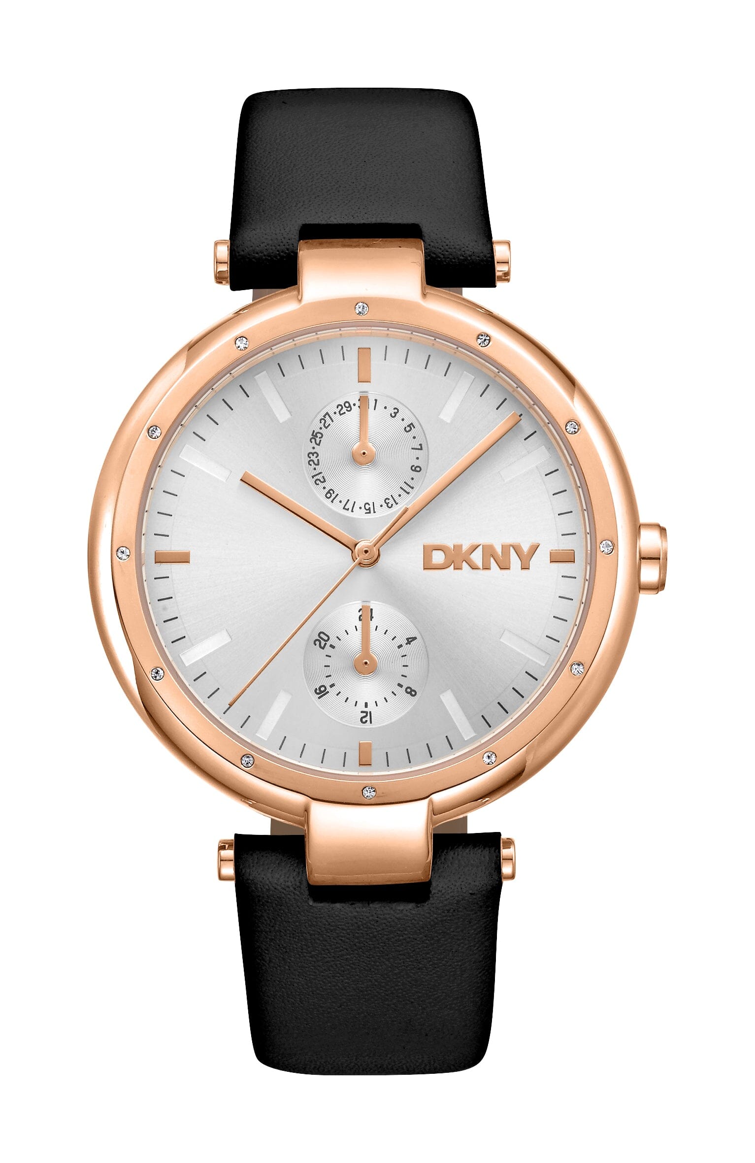 DK1L066L0035 DKNY Active Multi-Function Silver Dial Rose Gold Women's Watch 38mm Watches DKNY 