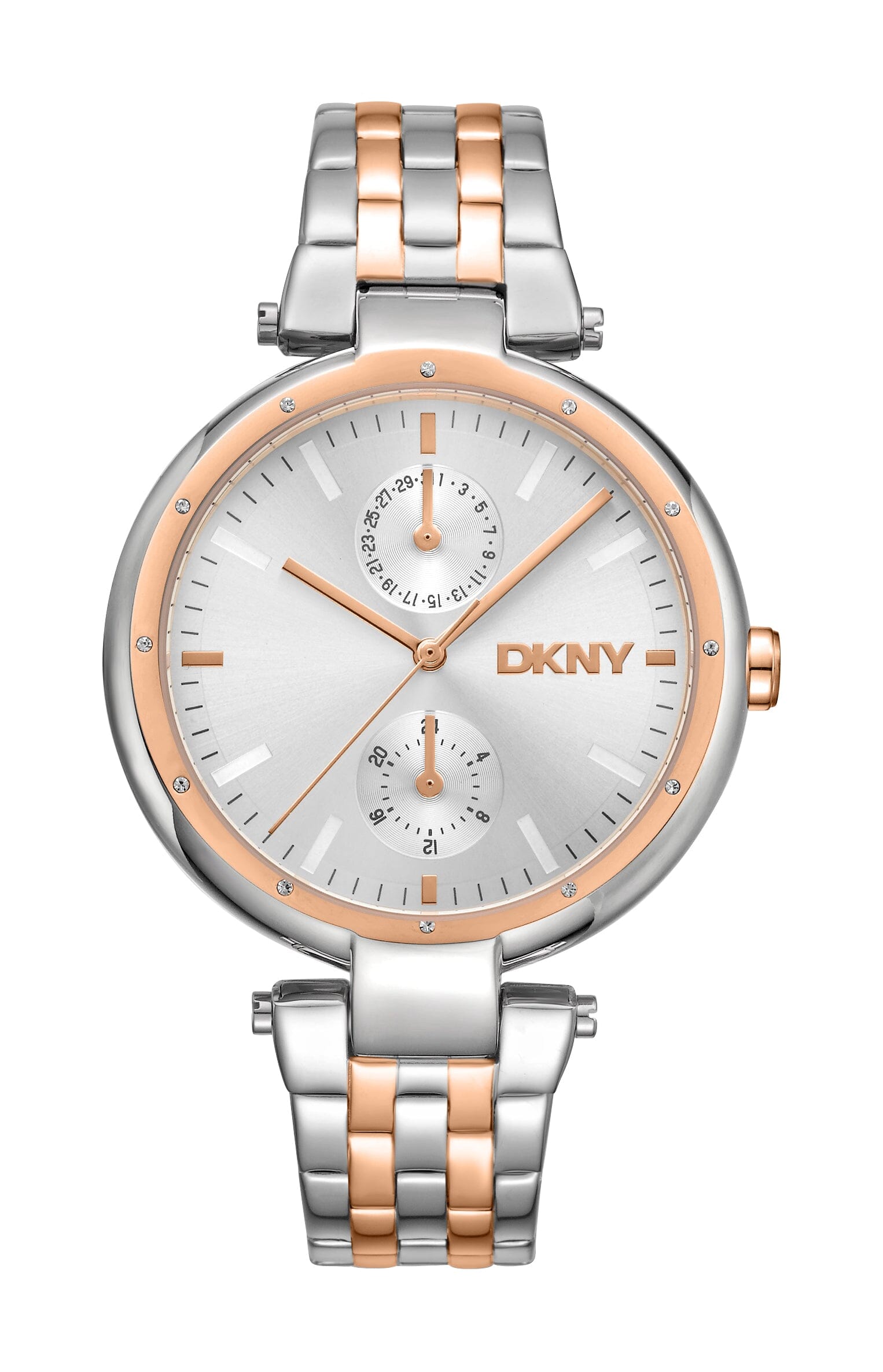 DK1L066M0095 DKNY Active Multi-Function Two Tone Silver & Rose Gold Women's Watch 38mm Watches DKNY 