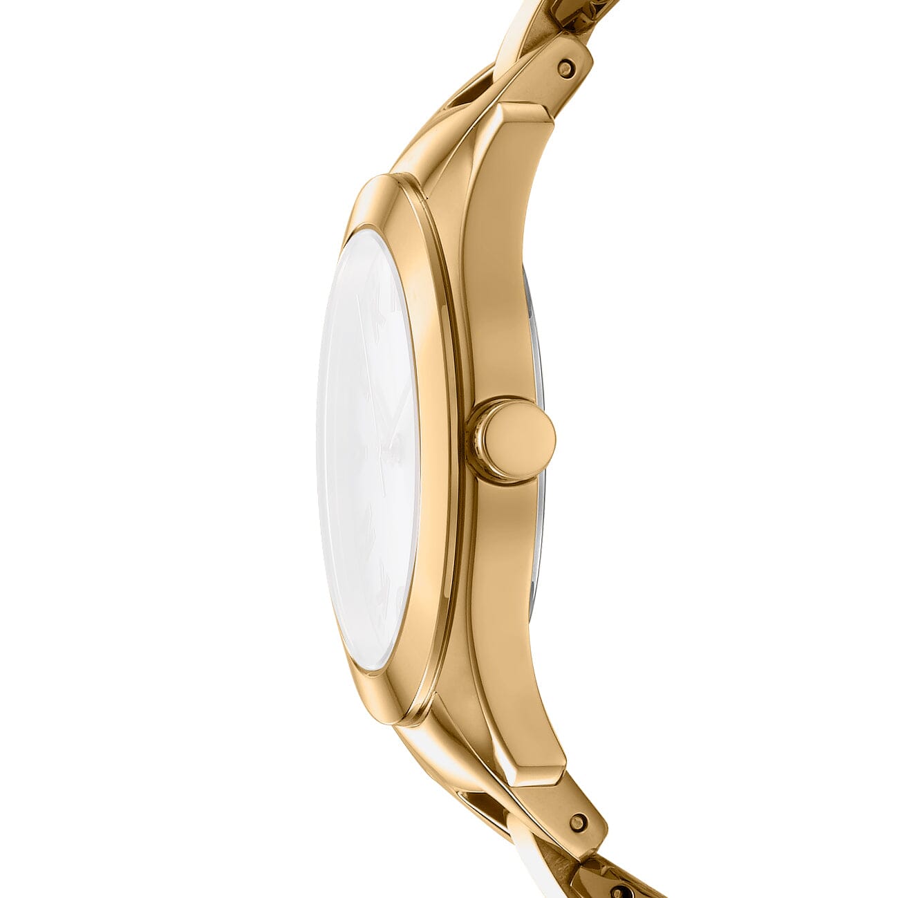 DK1L074M0025 DKNY Logo Silver Dial Stainless Steel Gold Women's Watch 33mm Watches DKNY 