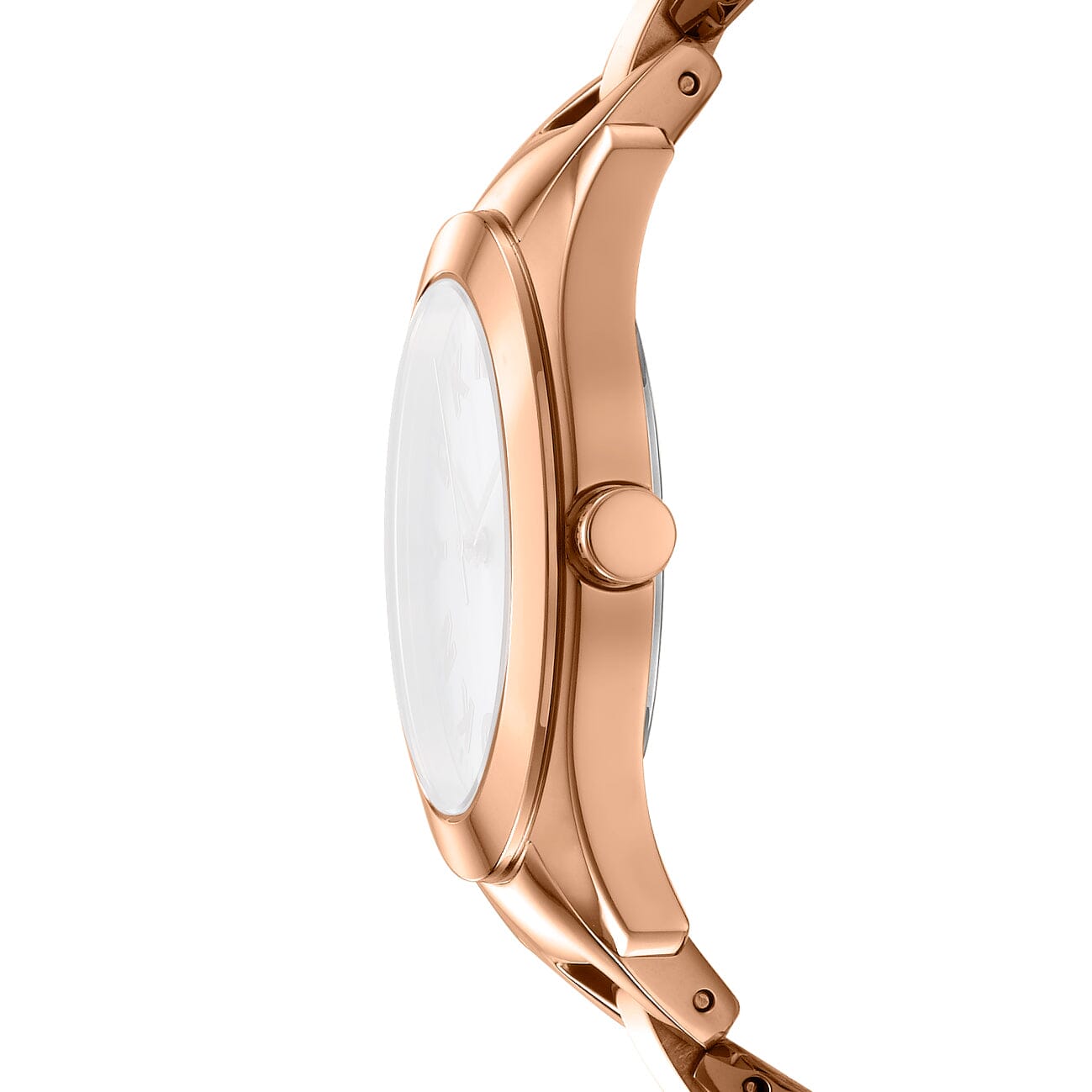 DK1L074M0035 DKNY Logo Silver Dial Stainless Steel Rose Gold Women's Watch 33mm Watches DKNY 