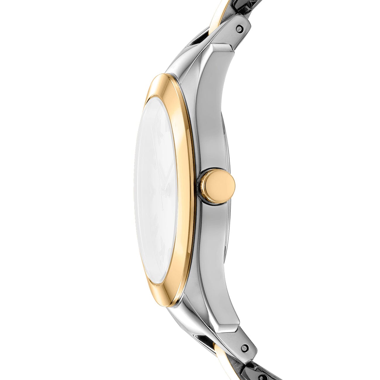DK1L074M0045 DKNY Logo Silver Dial Two Tone Silver & Gold Women's Watch 33mm Watches DKNY 
