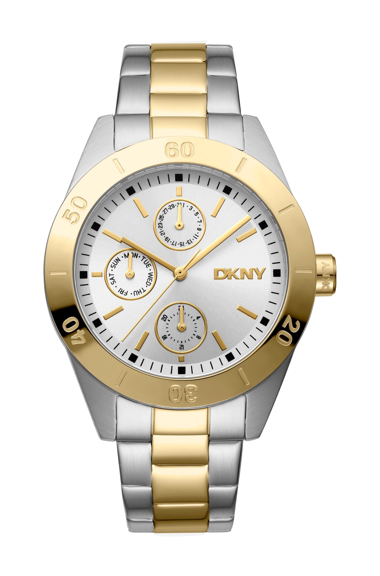 DK1L079M0045 DKNY Active Multi-Function Two Tone Silver & Gold Women's Watch 38mm Watches DKNY 