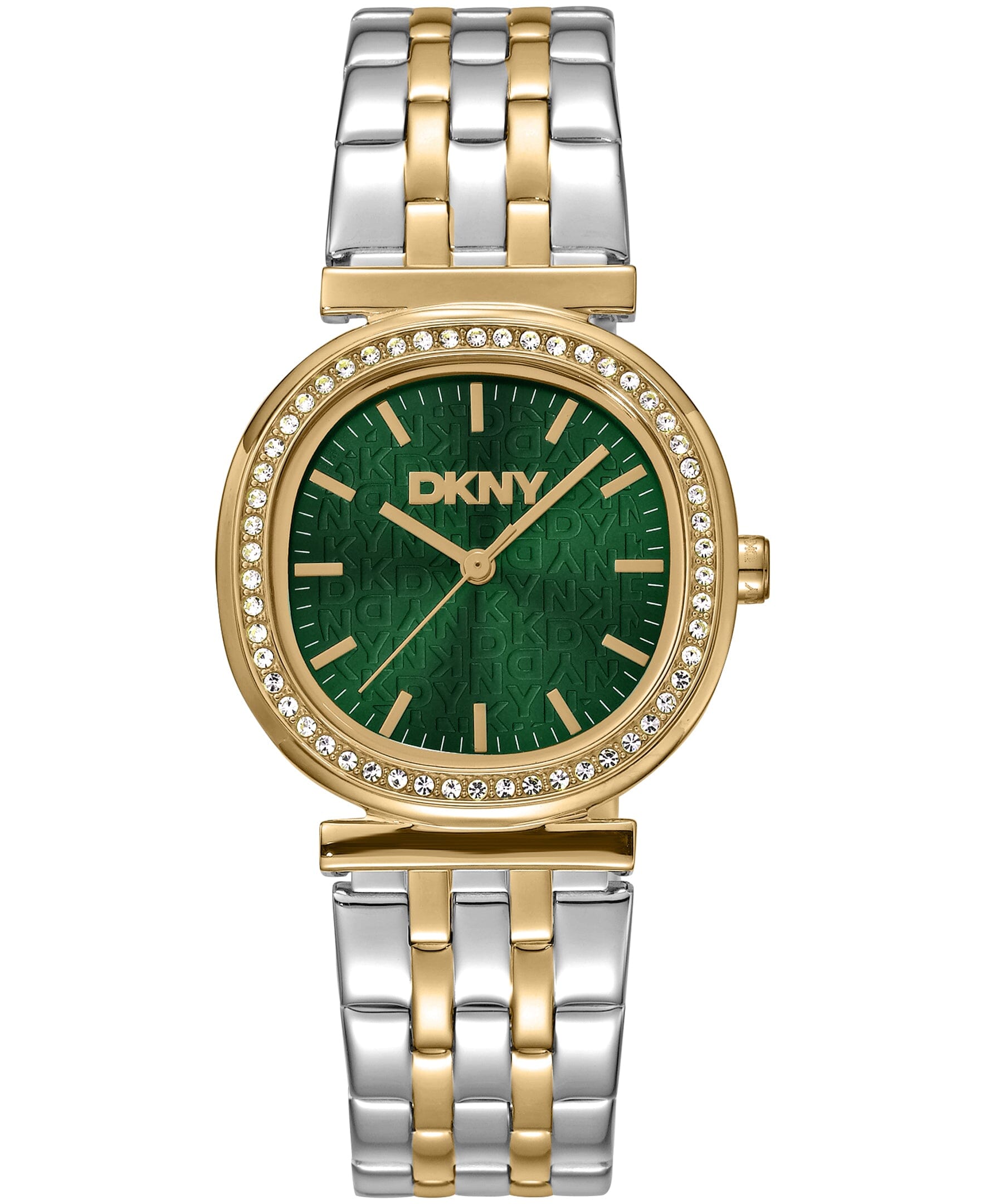 DK1L083M0095 DKNY Women's Crystal Bezel Two-Tone Gold Stainless Steel Bracelet Watch 30mm Watches DKNY 