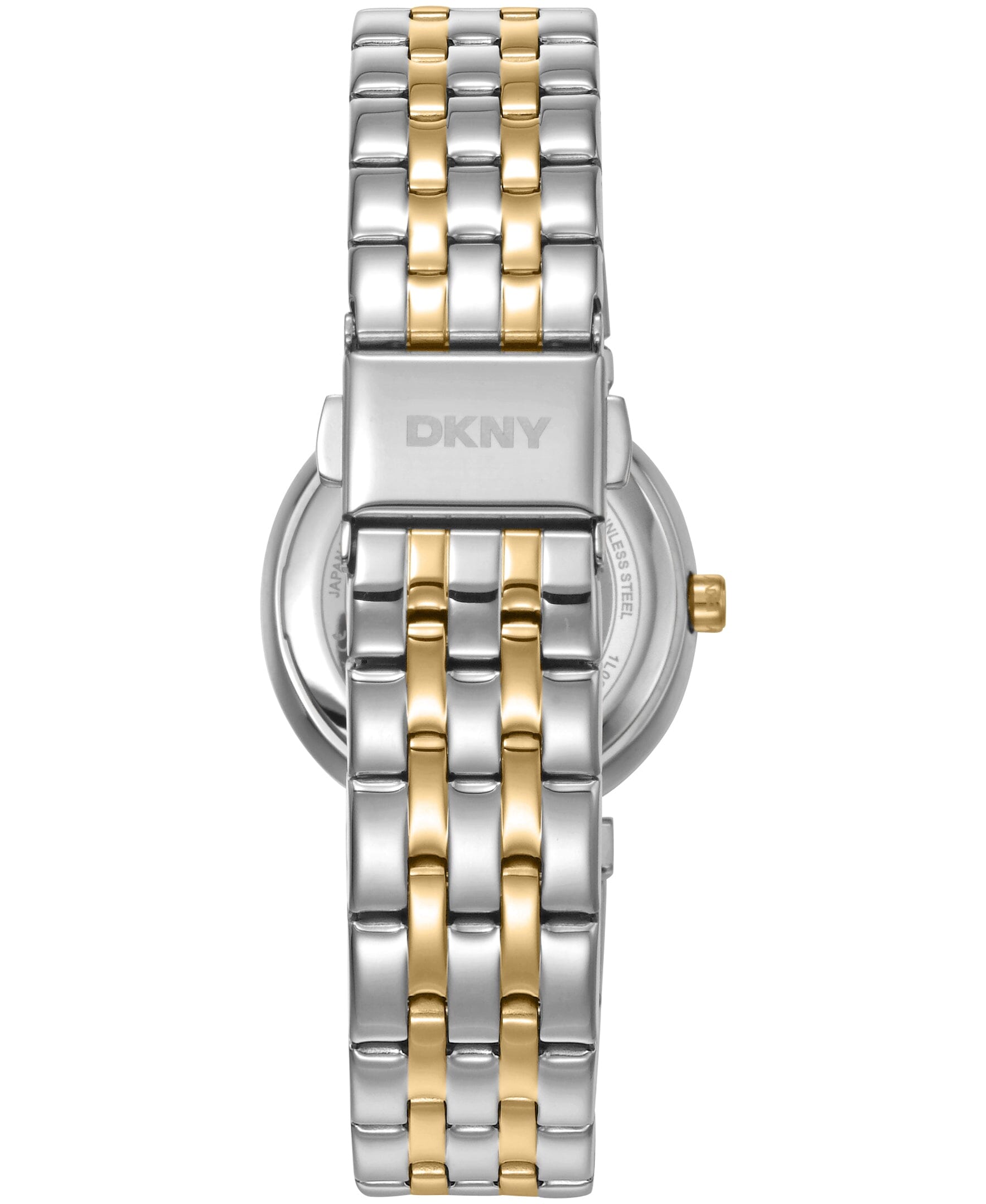 DK1L083M0095 DKNY Women's Crystal Bezel Two-Tone Gold Stainless Steel Bracelet Watch 30mm Watches DKNY 