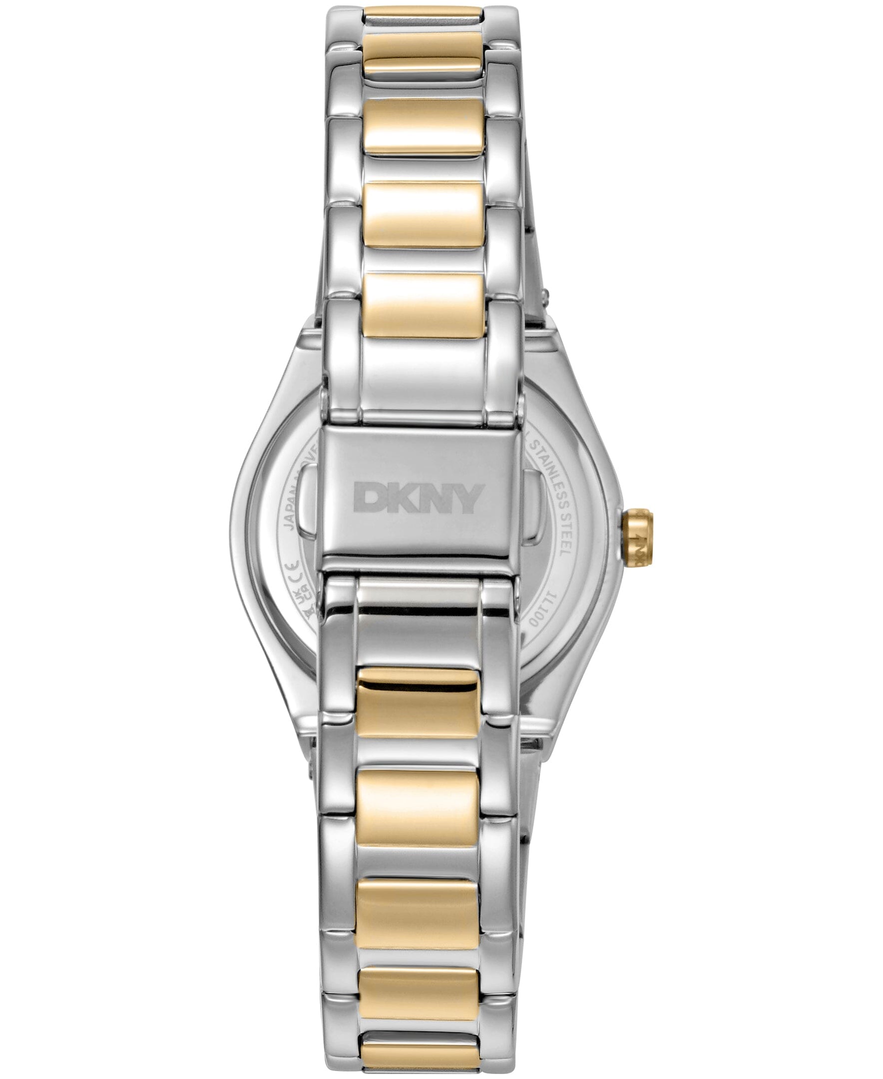 DK1L100M0085 DKNY Women's Crystal Dial Markers Crystal Bezel Two-Tone Gold Stainless Steel Bracelet Watch 30mm Watches DKNY 