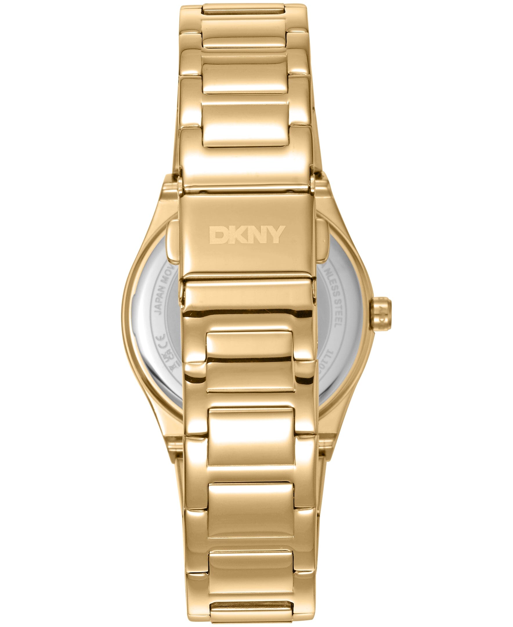 DK1L102M0225 DKNY Women's Jewel-Encrusted Dial Gold-Tone Stainless Steel Bracelet Watch 33mm Watches DKNY 