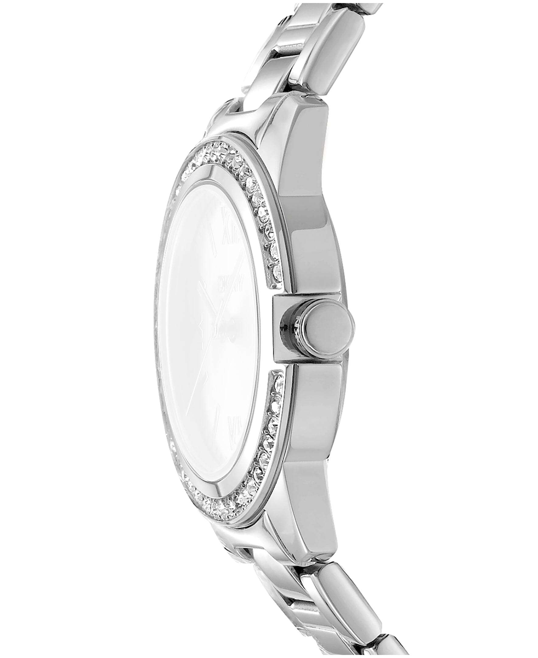 DK1L105M0045 DKNY Women's Crystal Bezel Stainless Steel Bracelet Watch 30mm Watches DKNY 