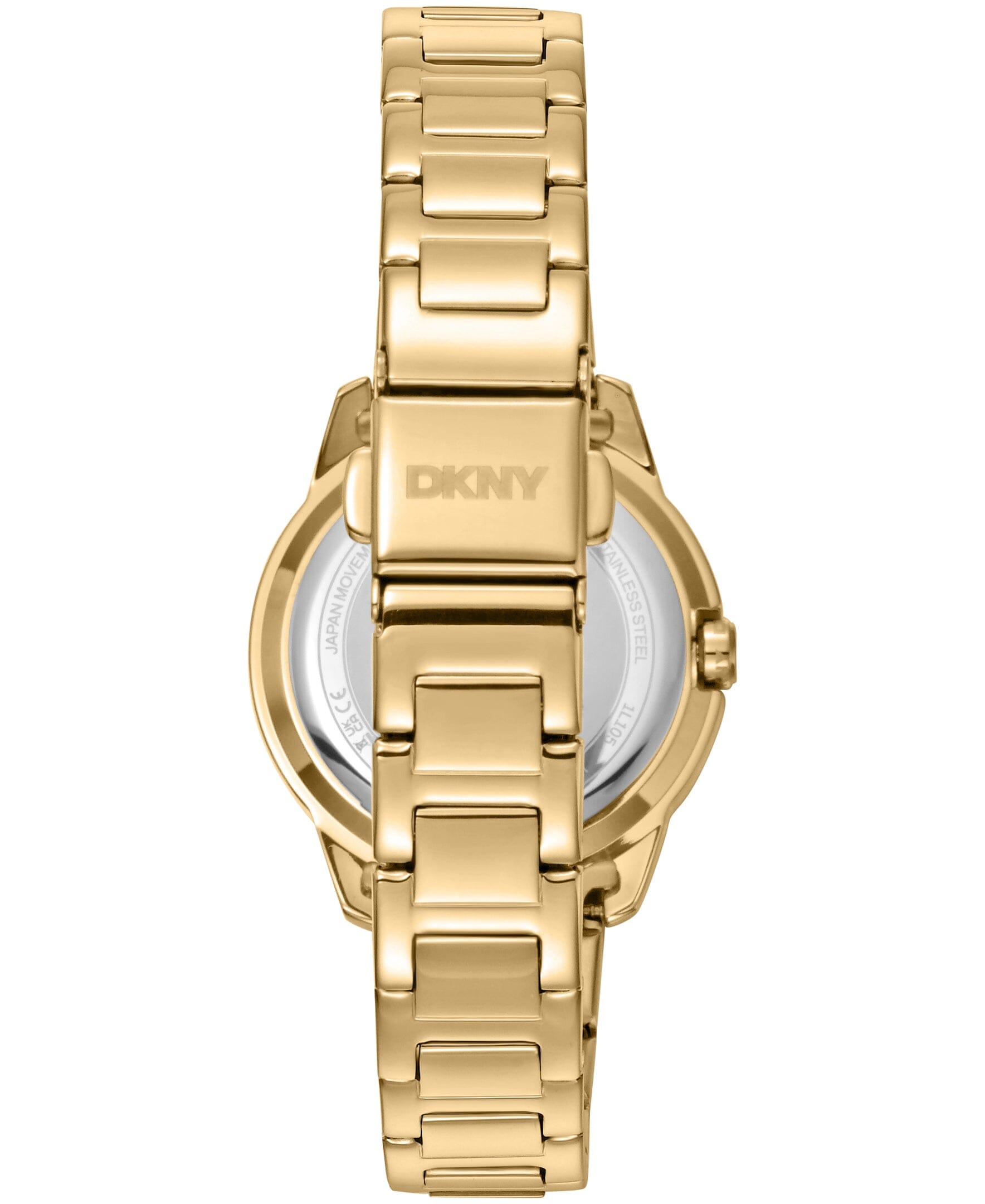 DK1L105M0055 DKNY Women's Crystal Bezel Gold-Tone Stainless Steel Bracelet Watch 30mm Watches DKNY 