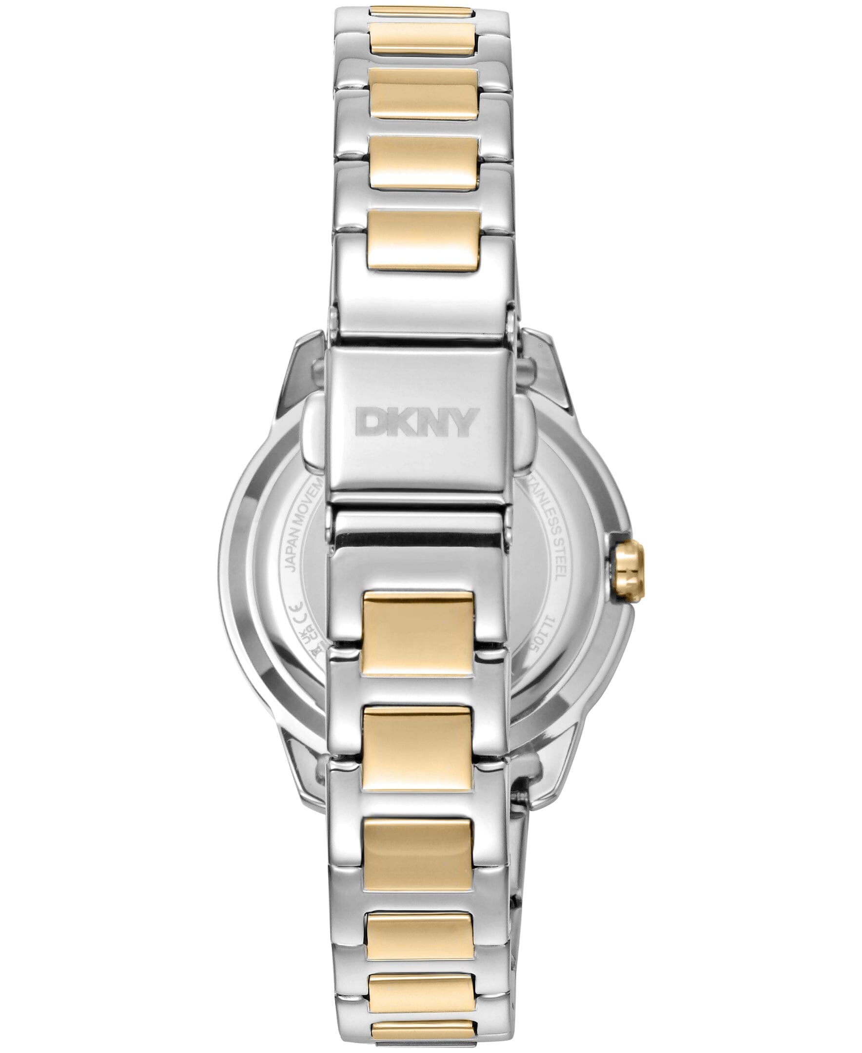 DK1L105M0095 DKNY Women's Crystal Bezel Two-Tone Gold Stainless Steel Bracelet Watch 30mm Watches DKNY 