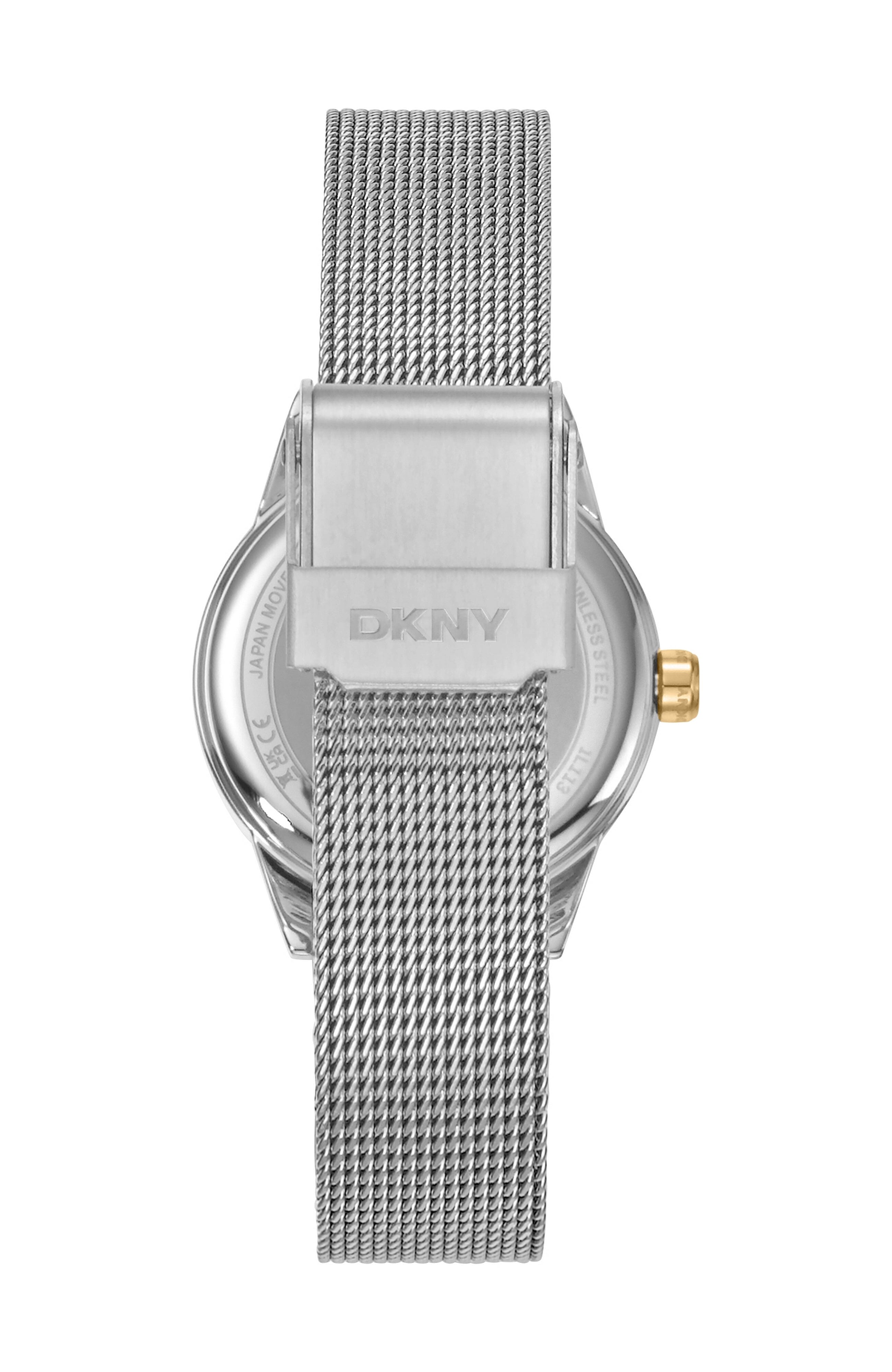 DK1L113M0095 Women's Milanese Silver Dial Two-Tone Stainless Steel Bracelet Watch DKNY 