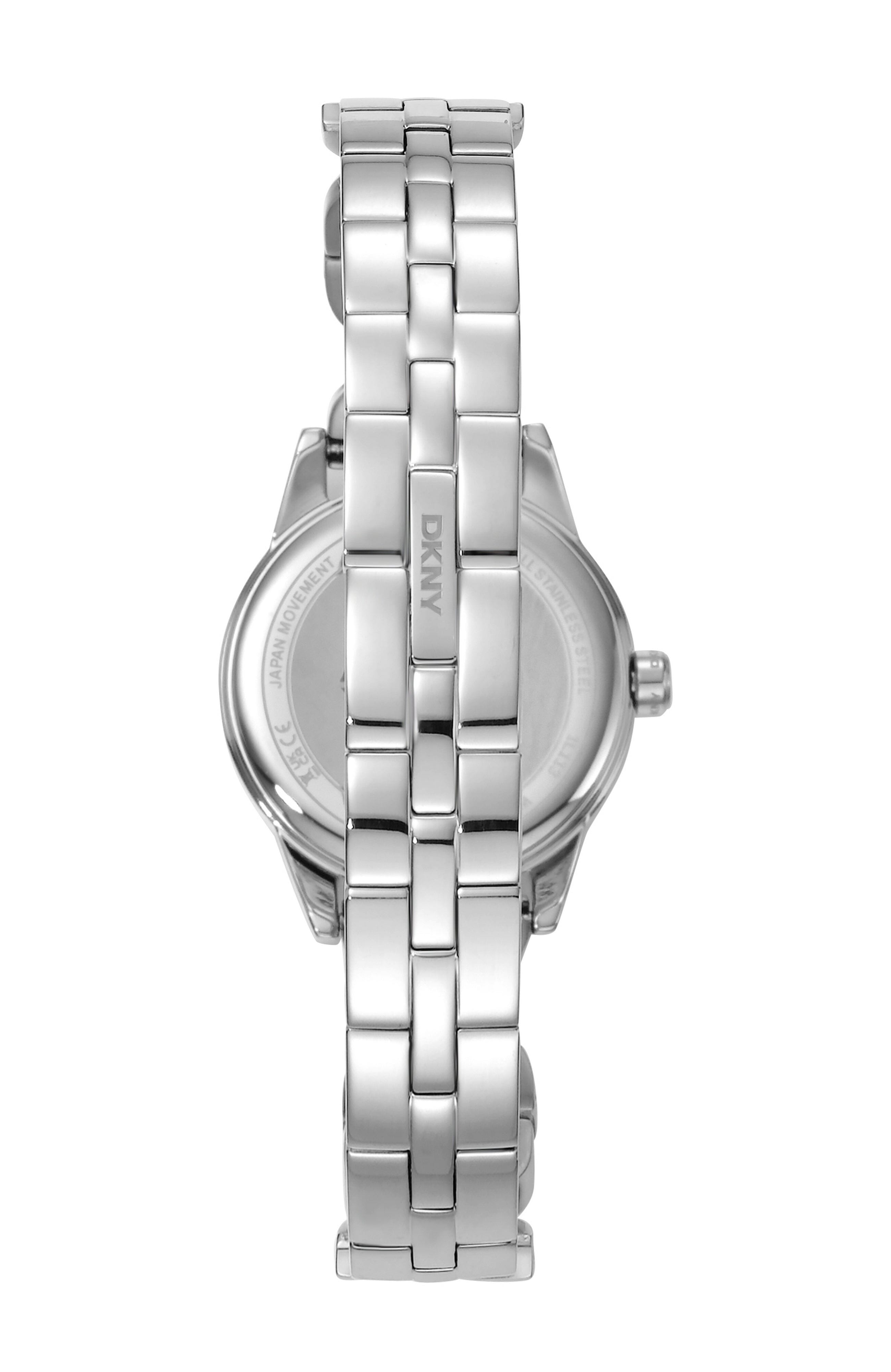 DK1L113M0235 Women's Open Link Black Dial Stainless Steel Bracelet Watch DKNY 