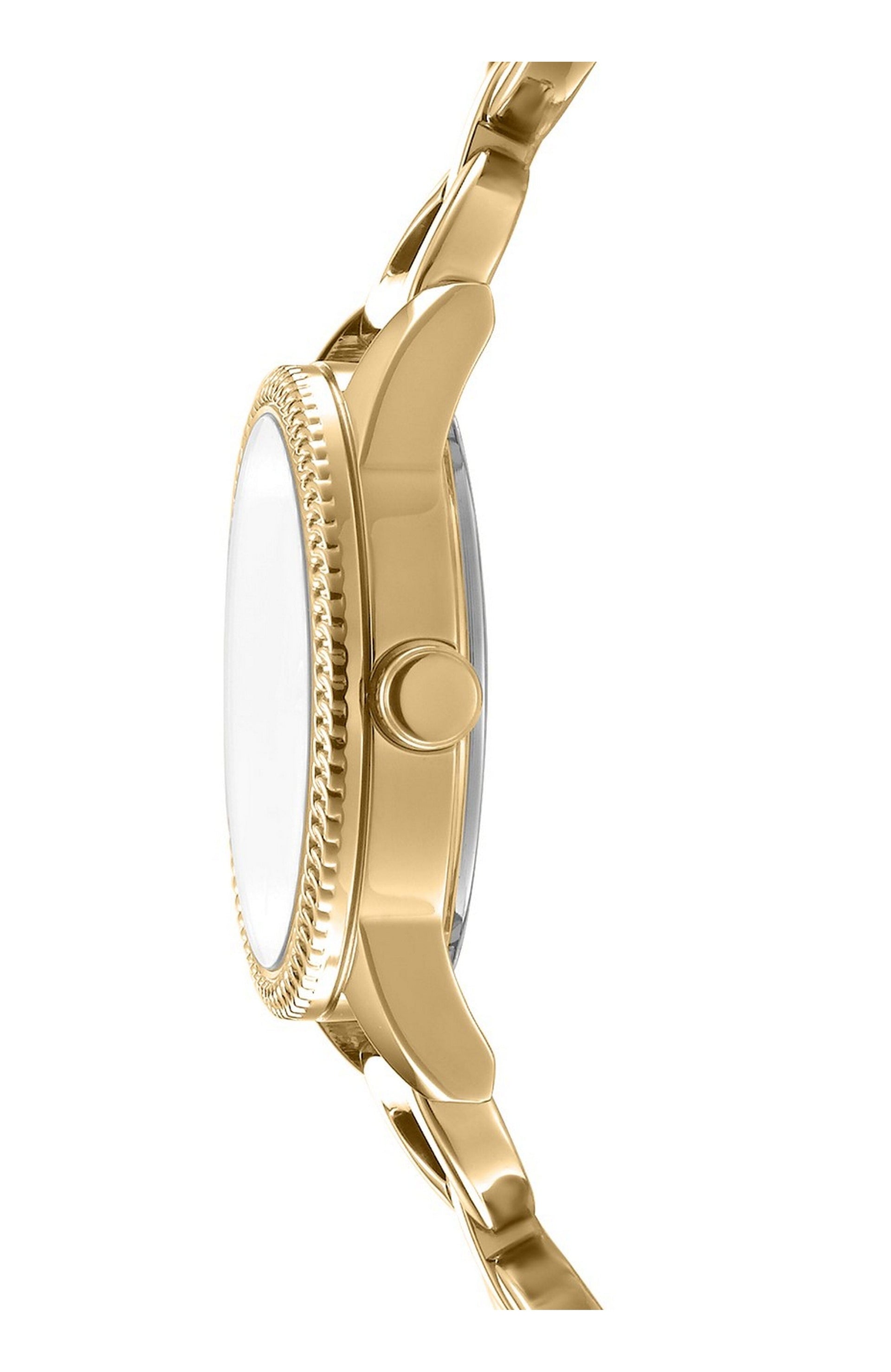 DK1L113M0245 Women's Open Link Champagne Dial Gold-Tone Stainless Steel Bracelet Watch DKNY 