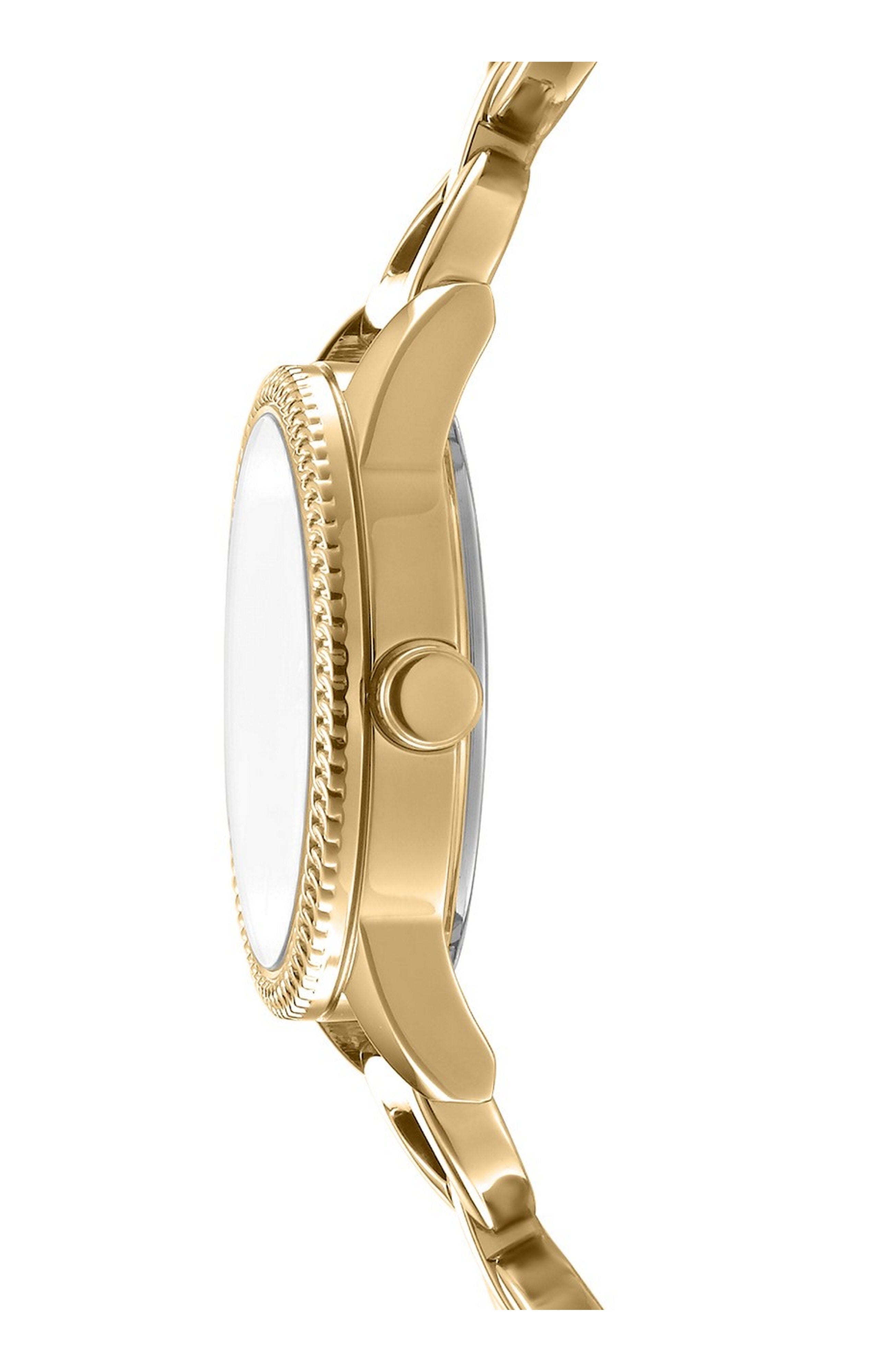DK1L113M0245 Women's Open Link Champagne Dial Gold-Tone Stainless Steel Bracelet Watch DKNY 