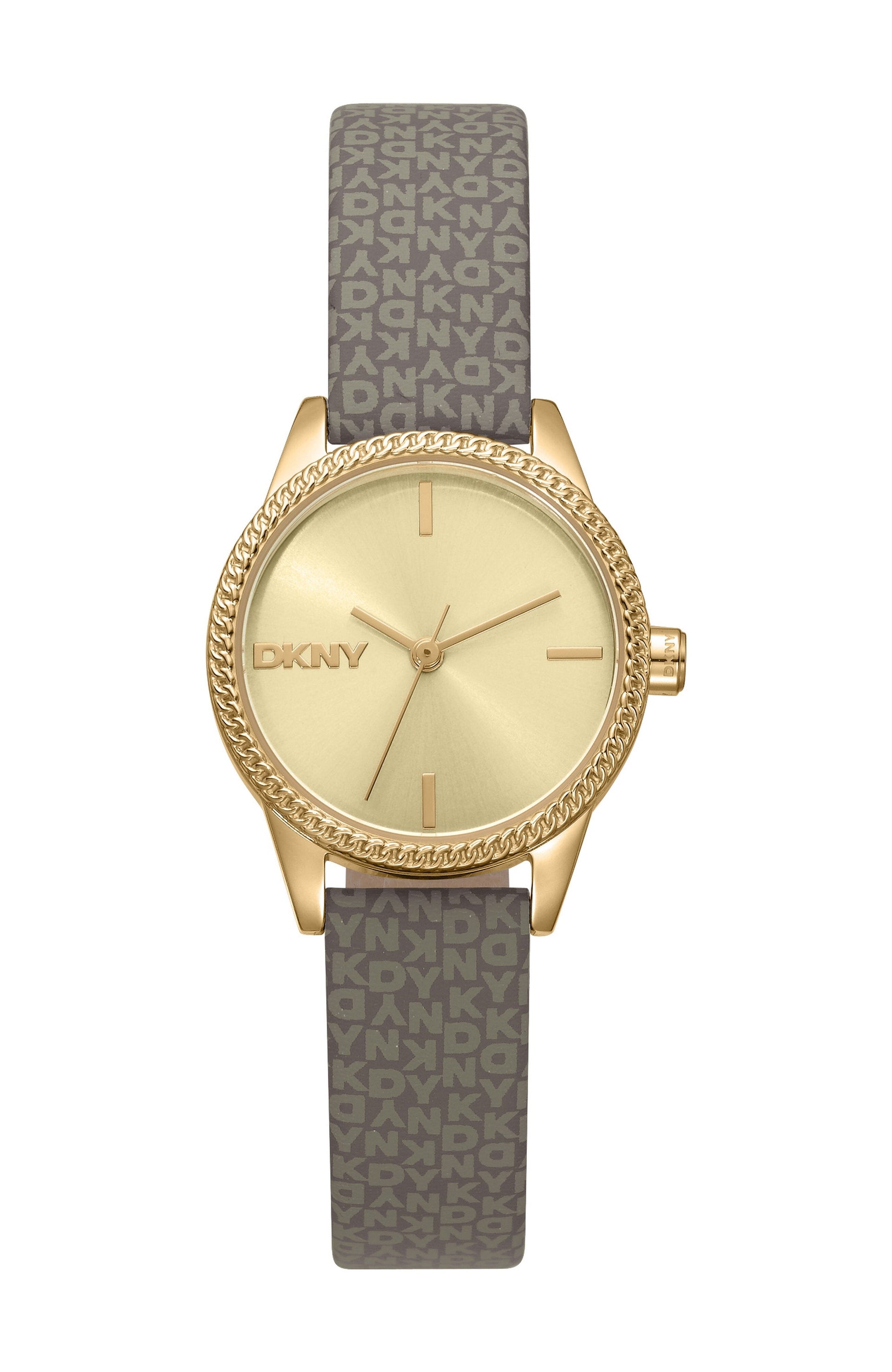 DK1L113P0025 Women's Milanese Champagne Dial Light Brown Strap Gold-Tone Stainless Steel DKNY 