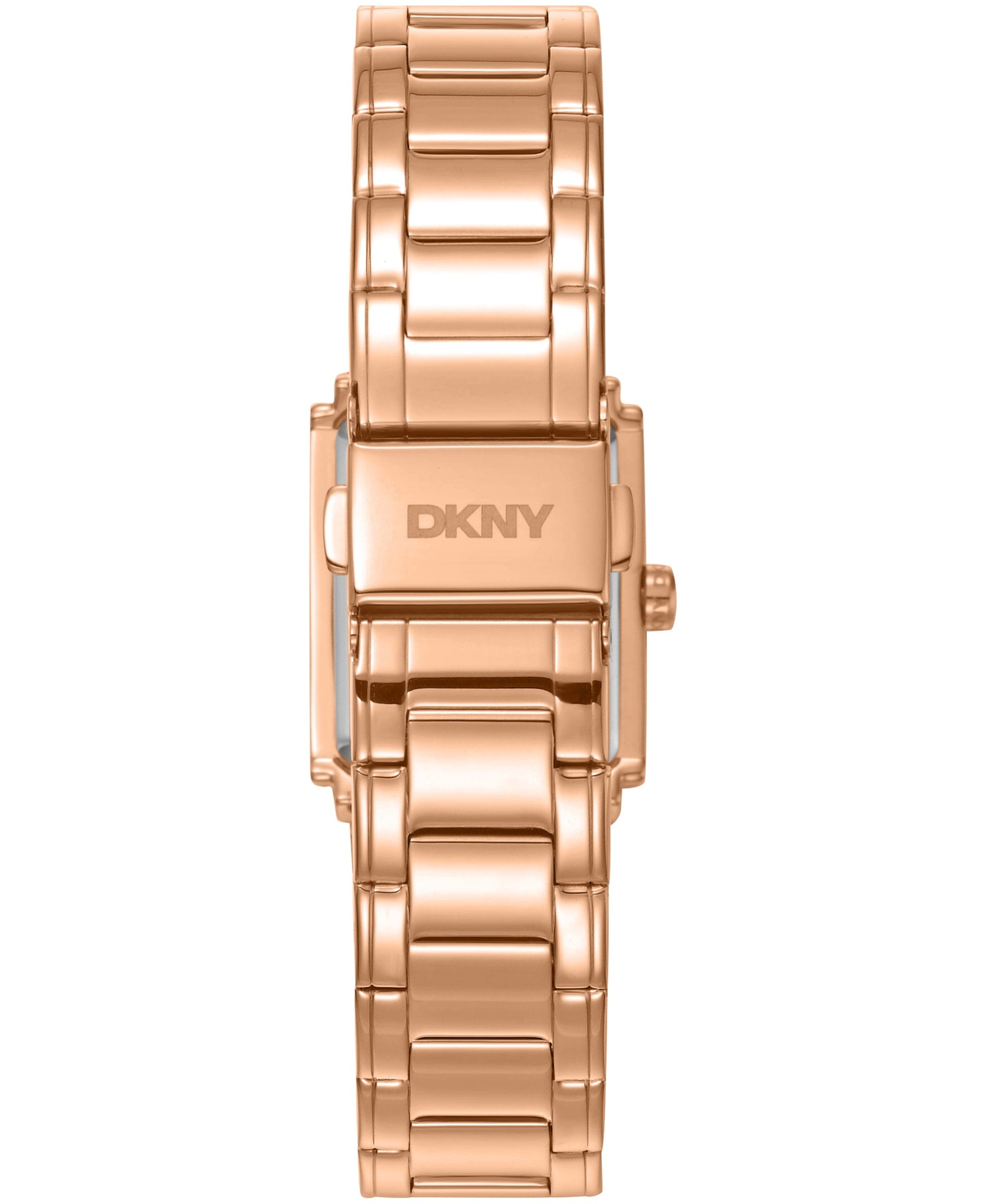 DK1L122M0065 DKNY Women's Crystal Accented Case Rose-Gold Tone Stainless Steel Bracelet Watch 23 x 30mm Watches DKNY 