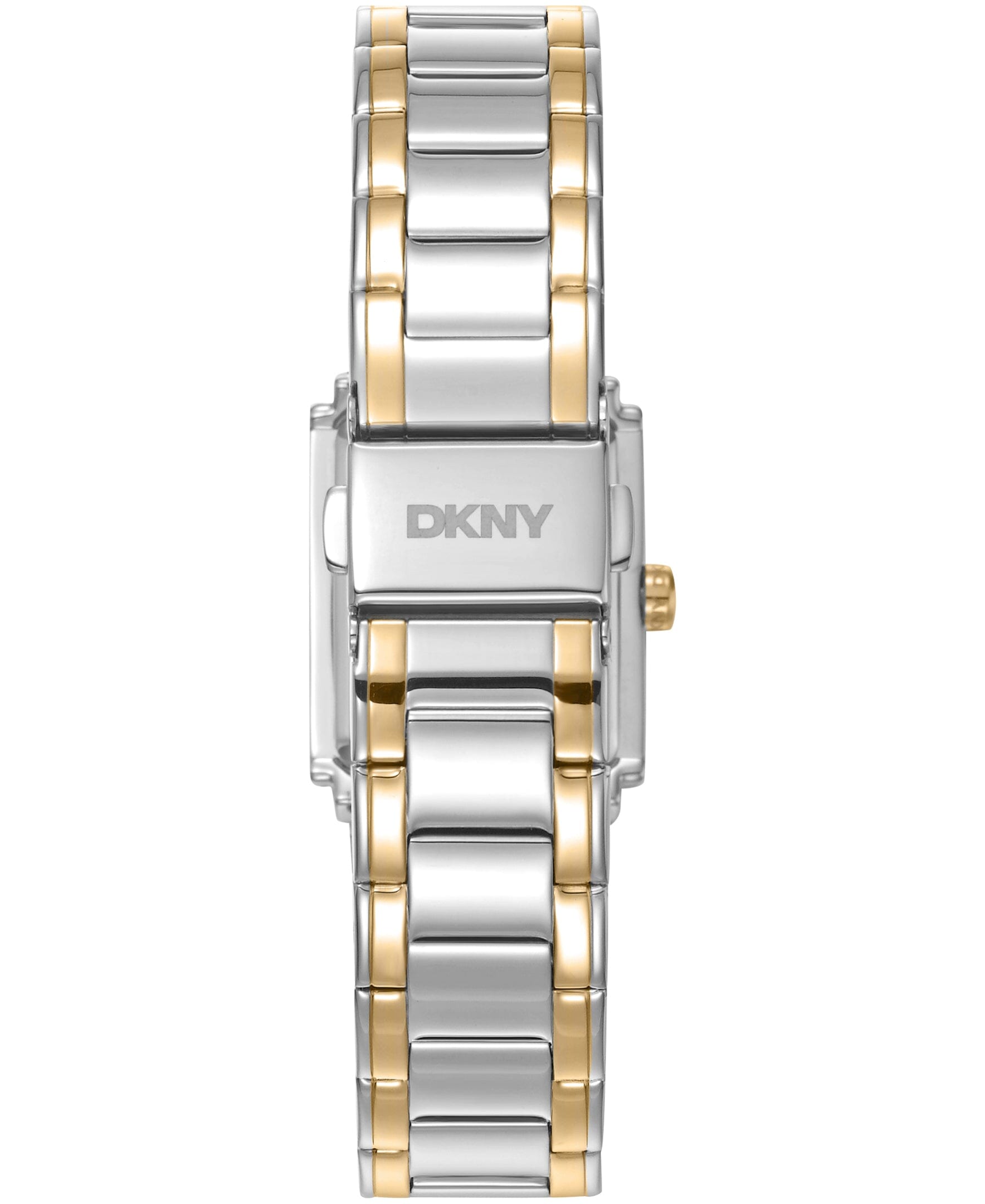 DK1L122M0075 DKNY Women's Crystal Accented Case Two-Tone Gold Stainless Steel Bracelet Watch 23 x 30mm Watches DKNY 