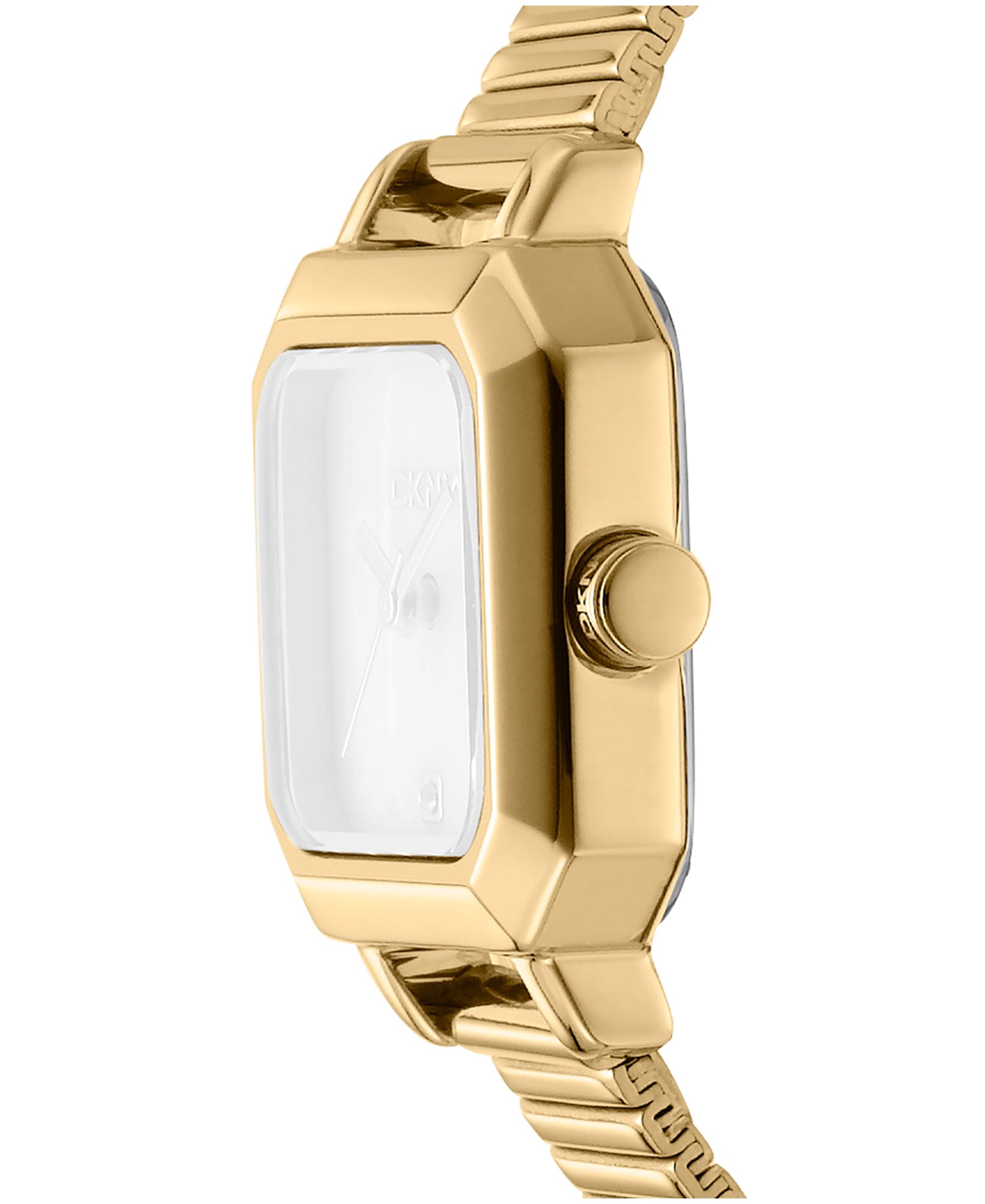 DK1L123M0035 DKNY Women's Gold-Tone Stainless Steel Tubogas Bracelet Watch 22mm Watches DKNY 