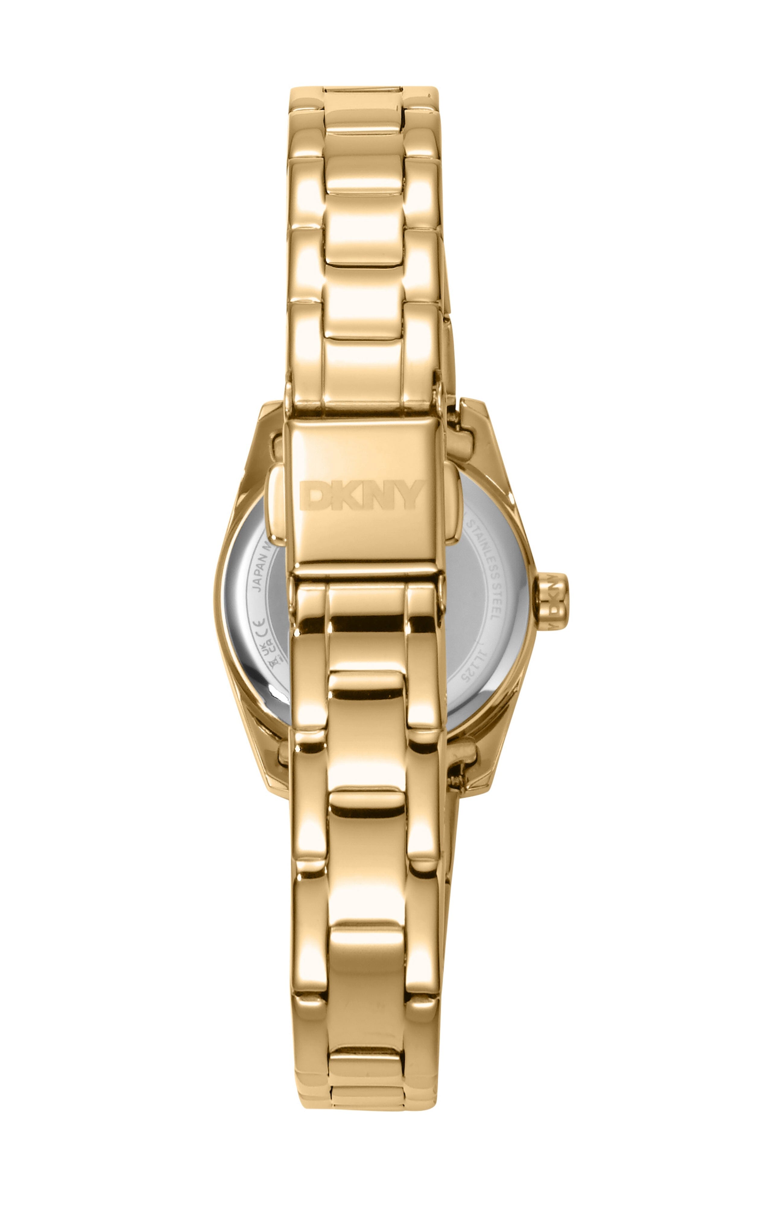 DK1L125M0025 Women's Mini Silver Dial Gold-Tone Stainless Steel Bracelet Watch DKNY 