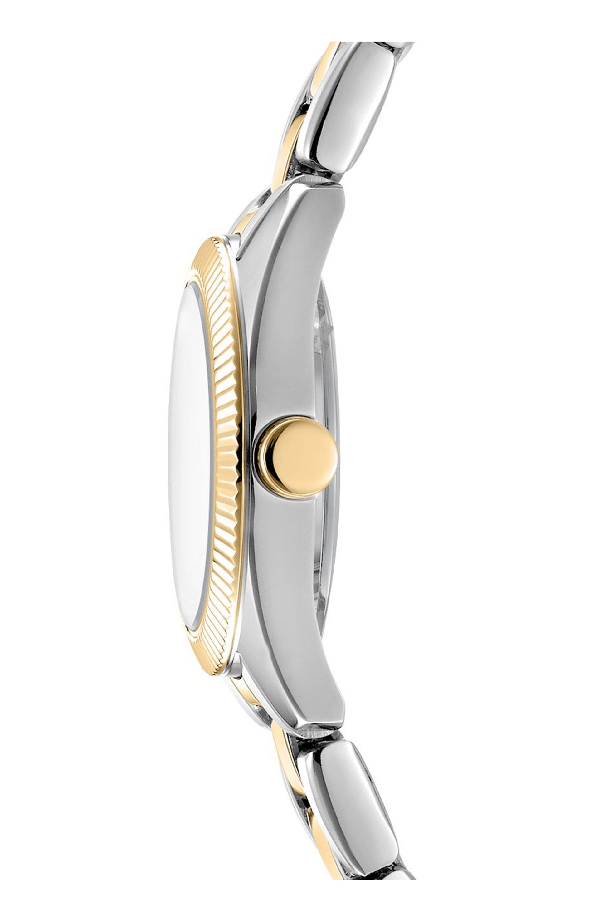 DK1L125M0055 Women's Mini Dark Green Dial Two-Tone Stainless Steel Bracelet Watch DKNY 