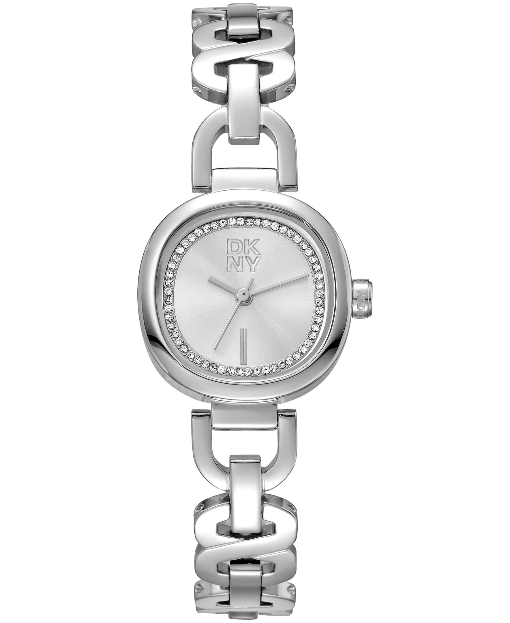 DK1L139M0015 DKNY Women's Crystal Accented Dial Stainless Steel Open Link Bracelet 24mm Watches DKNY 