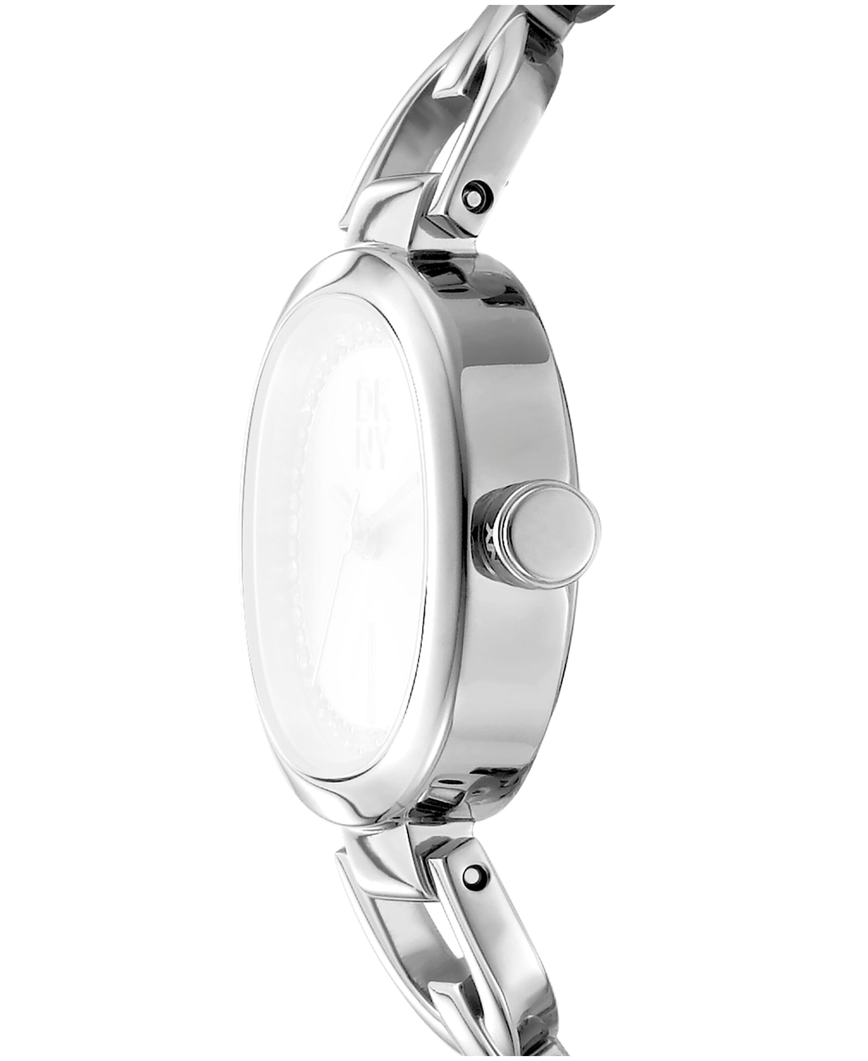 DK1L139M0015 DKNY Women's Crystal Accented Dial Stainless Steel Open Link Bracelet 24mm Watches DKNY 