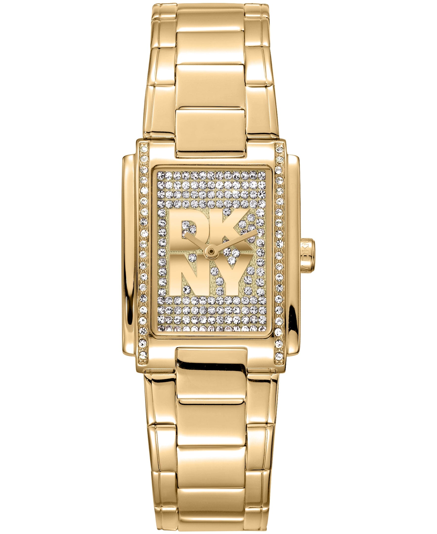 DK1L140M0025 DKNY Women's Crystal Accented Dial Gold-Tone Stainless Steel Bracelet Watch 23 x 30mm Watches DKNY 