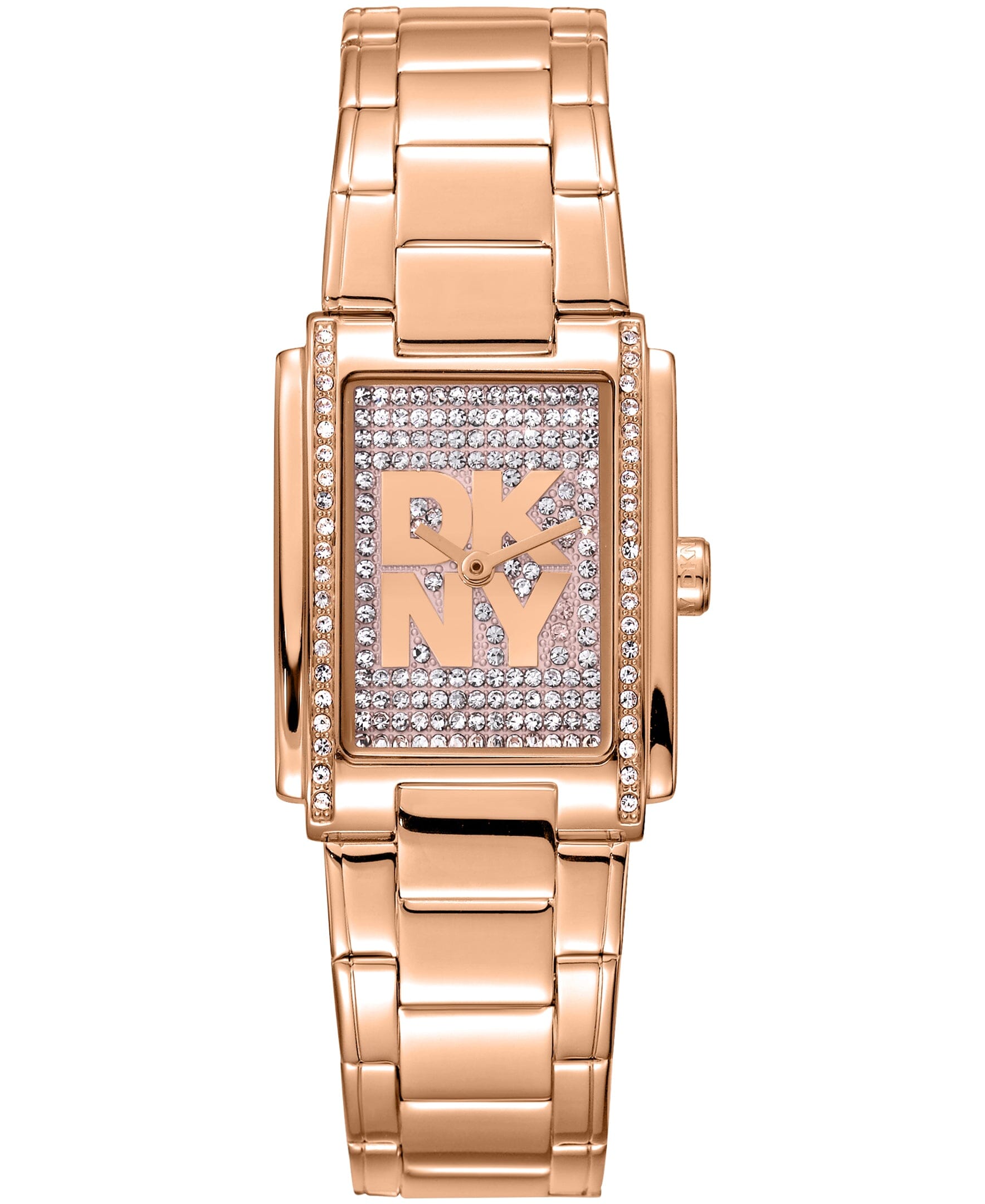 DK1L140M0035 DKNY Women's Crystal Accented Dial Red-Gold Tone Stainless Steel Bracelet Watch 23 x 30mm Watches DKNY 