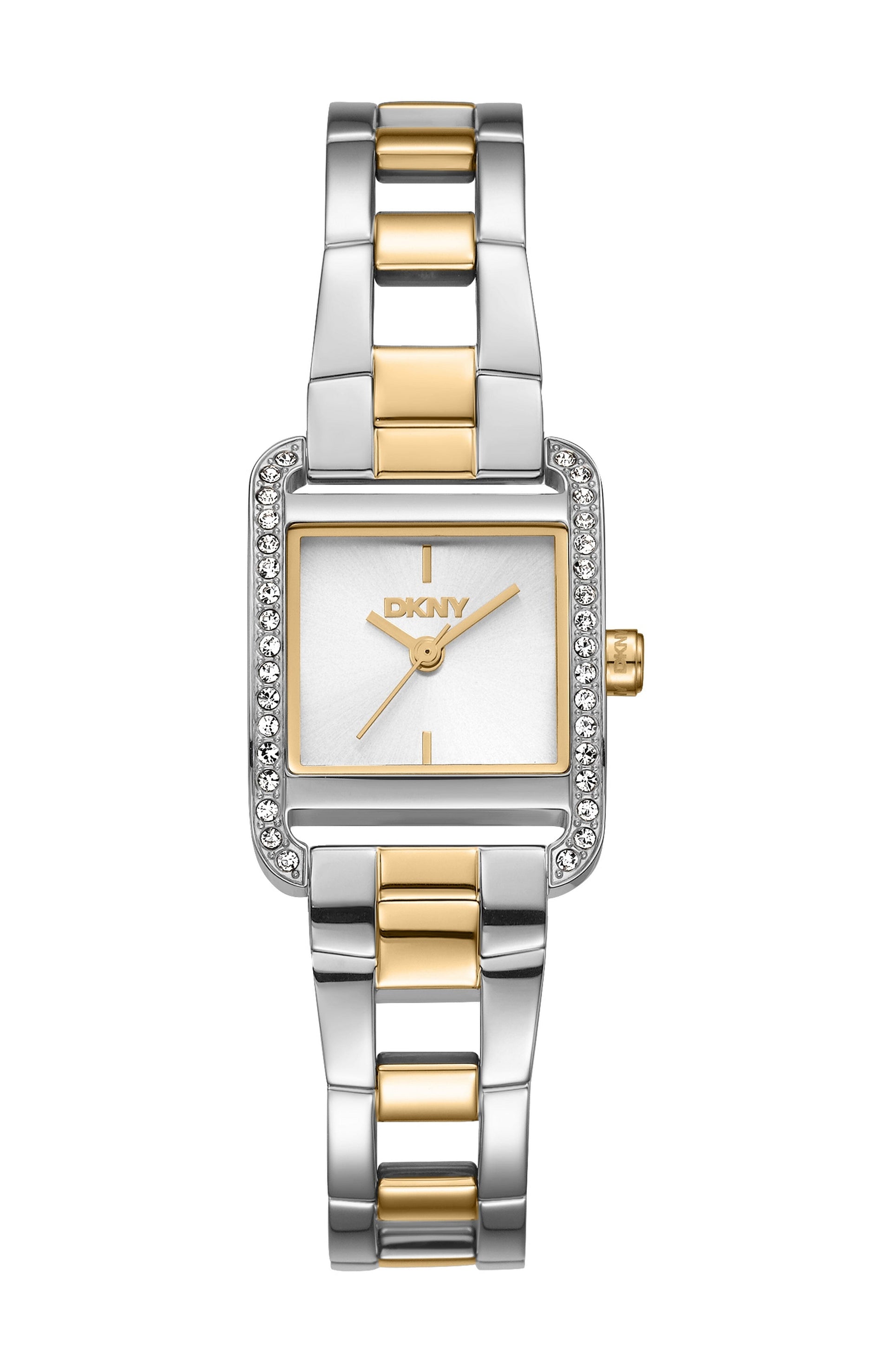 DK1L143M0055 Women's Mini Silver Dial Two-Tone Stainless Steel Bracelet Watch and Gift Set DKNY 