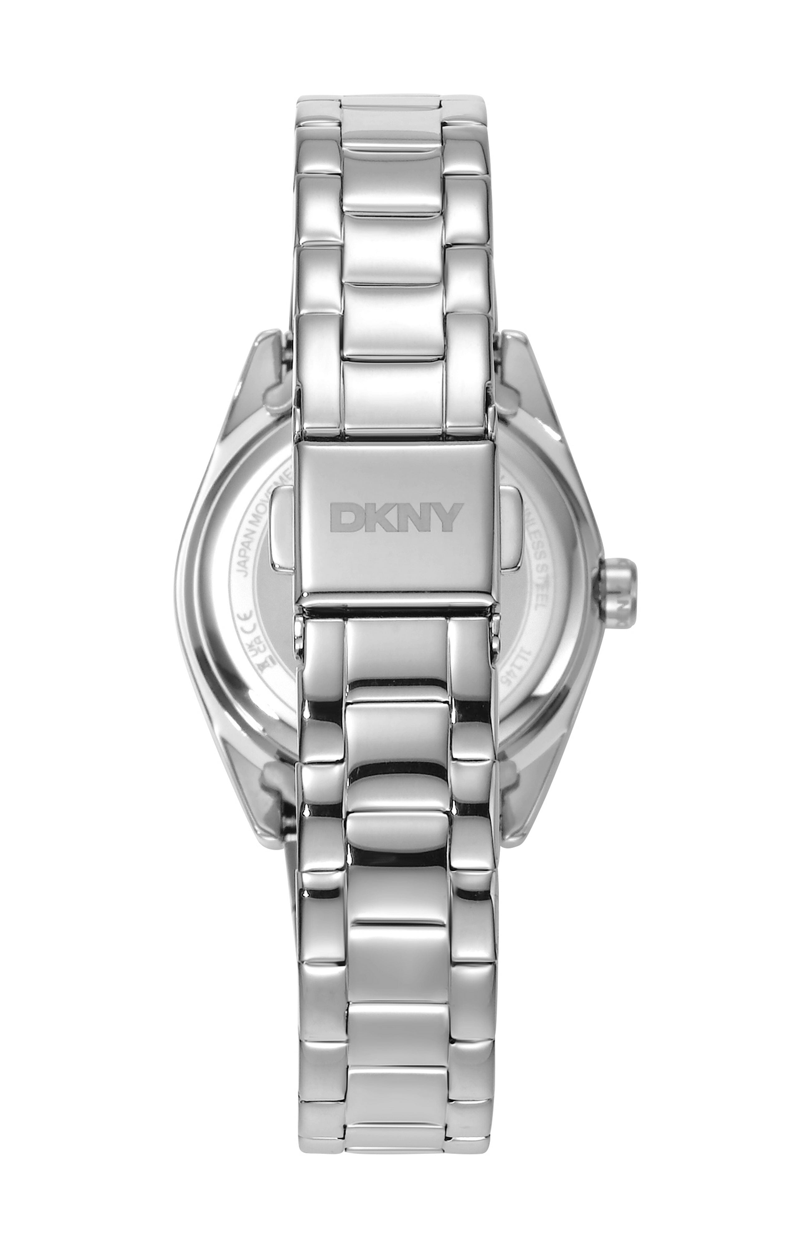 DK1L145M0045 Women's Logo Black Dial Stainless Steel Bracelet Watch Gift Set DKNY 