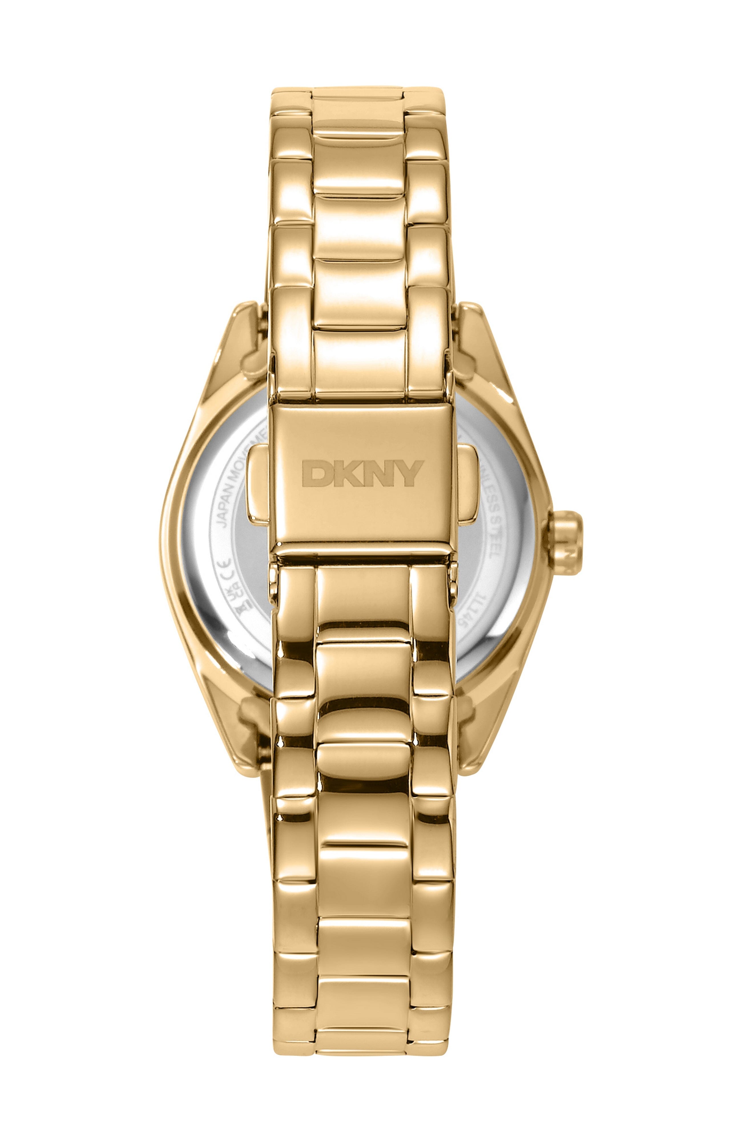 DK1L145M0055 Women's Logo Champagne Dial Gold-Tone Stainless Steel Bracelet Watch Gift Set DKNY 