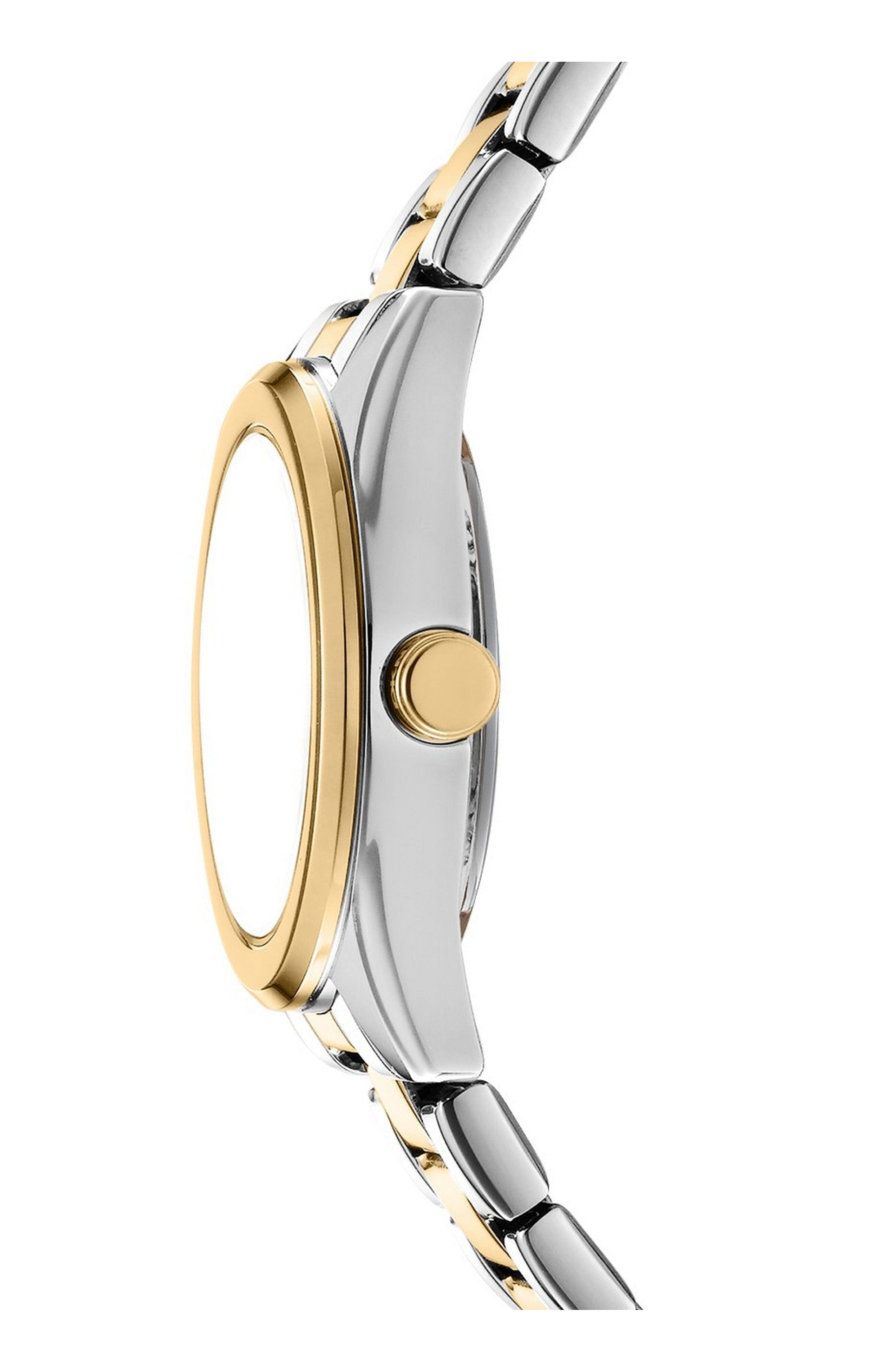 DK1L145M0095 Women's Logo Silver Dial Two-Tone Stainless Steel Bracelet Watch Gift Set DKNY 